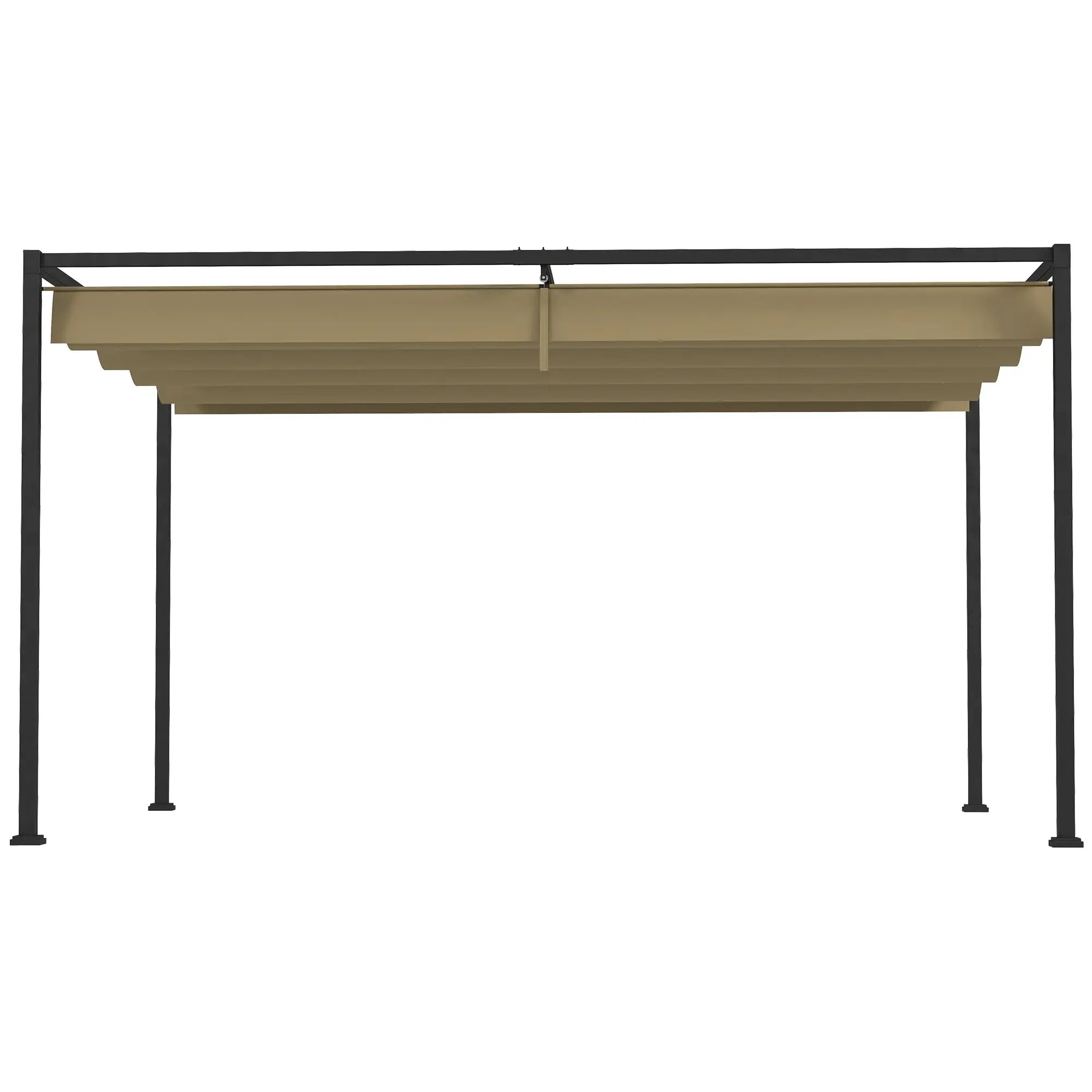 Outsunny Pergola Gartenpavillon mit Schiebedach UV-beständig