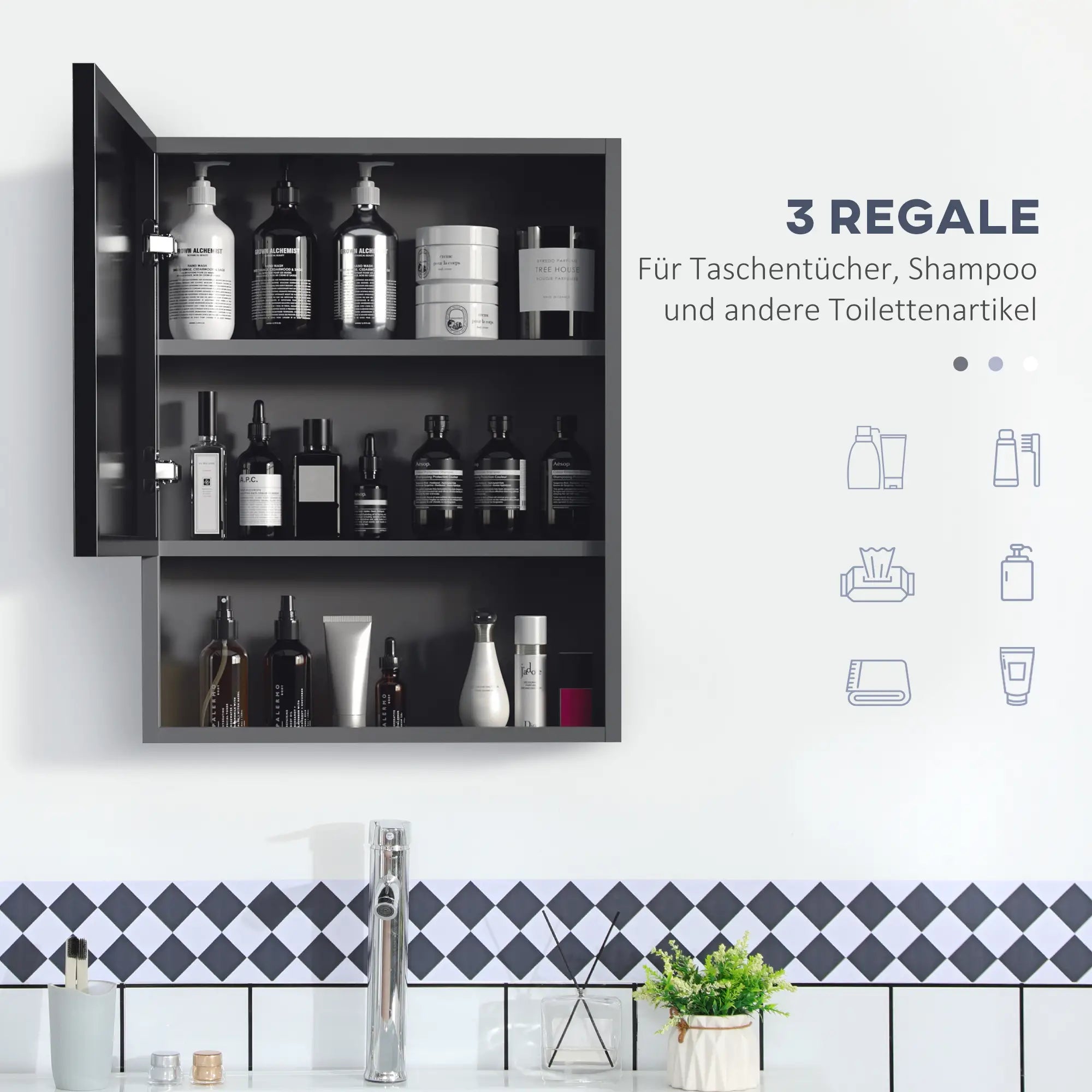 kleankin mirror cabinet stainless steel wall cabinet