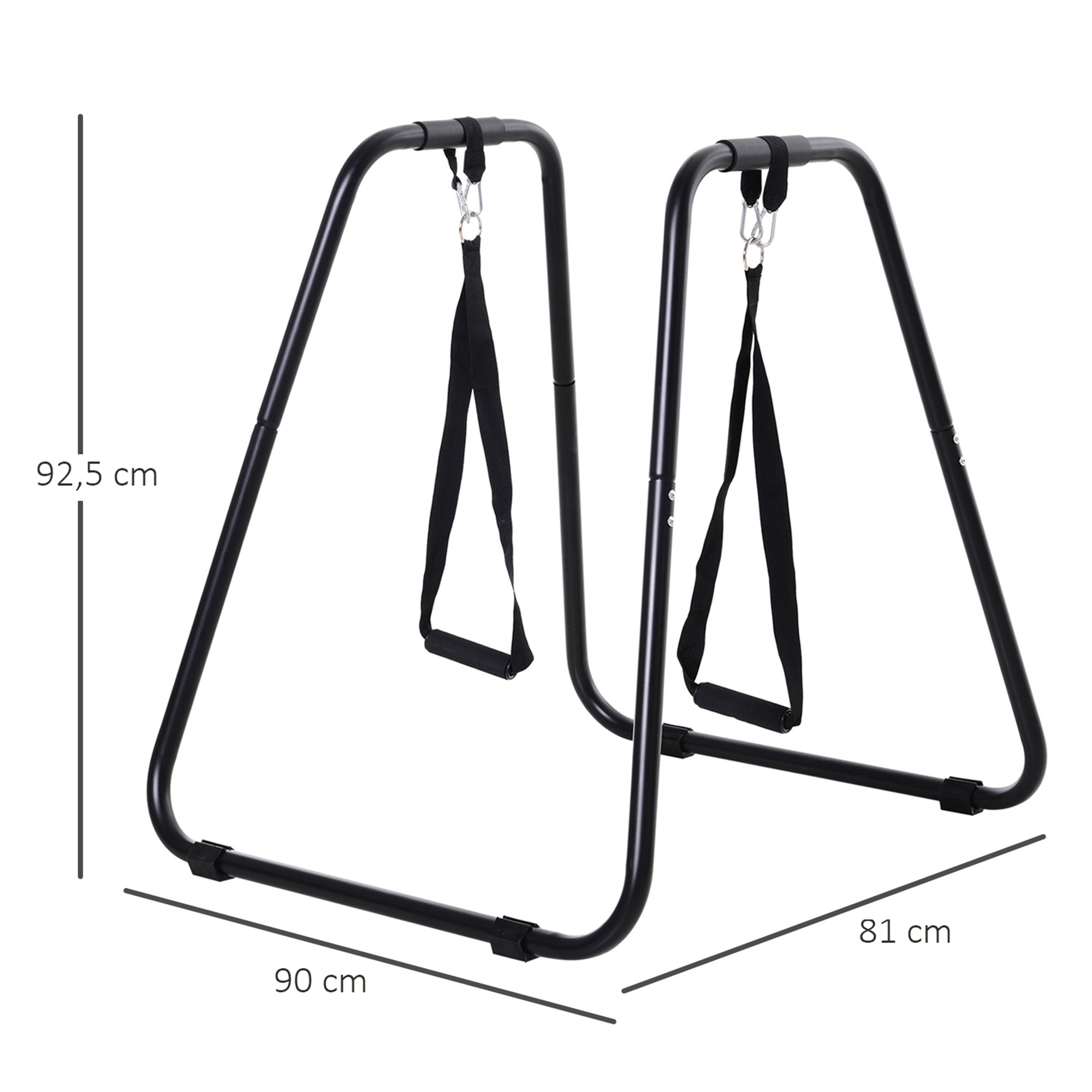 HOMCOM Dip Barren Dipstation bis 120 kg belastbar Fitnessgeräte für Zuhause Parallettes Calisthenics Equipment für Krafttraining
