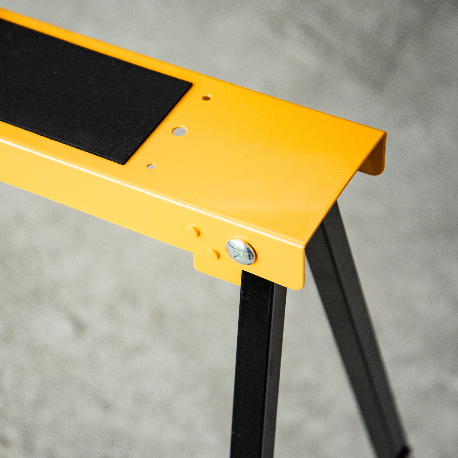 HOMCOM Arbeits Bock, Sägepferd, Unterstellbock, Klappbar, Rutschfest, Stahl, Orange, Schwarz, 99,5 x 50 x 78 cm, Belastbarkeit 125 kg