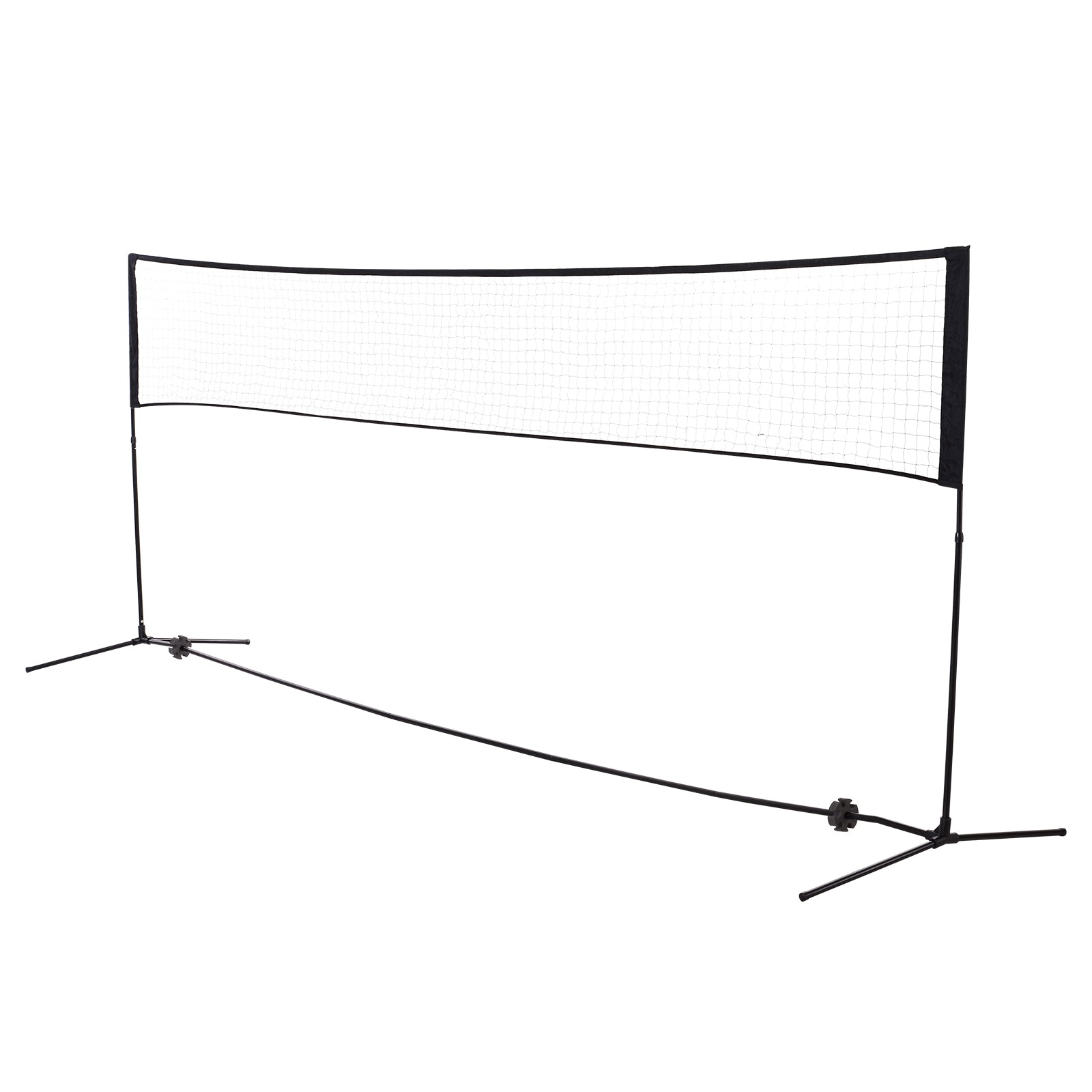 HOMCOM Badmintonnetz 94/158cm faltbares Volleyballnetz mit Transporttasche 2-Fach-Höhenverstellbar Tennisnetz Badminton Netz tragbares Set für Tennis Federballnetz für Garten Park Outdoor