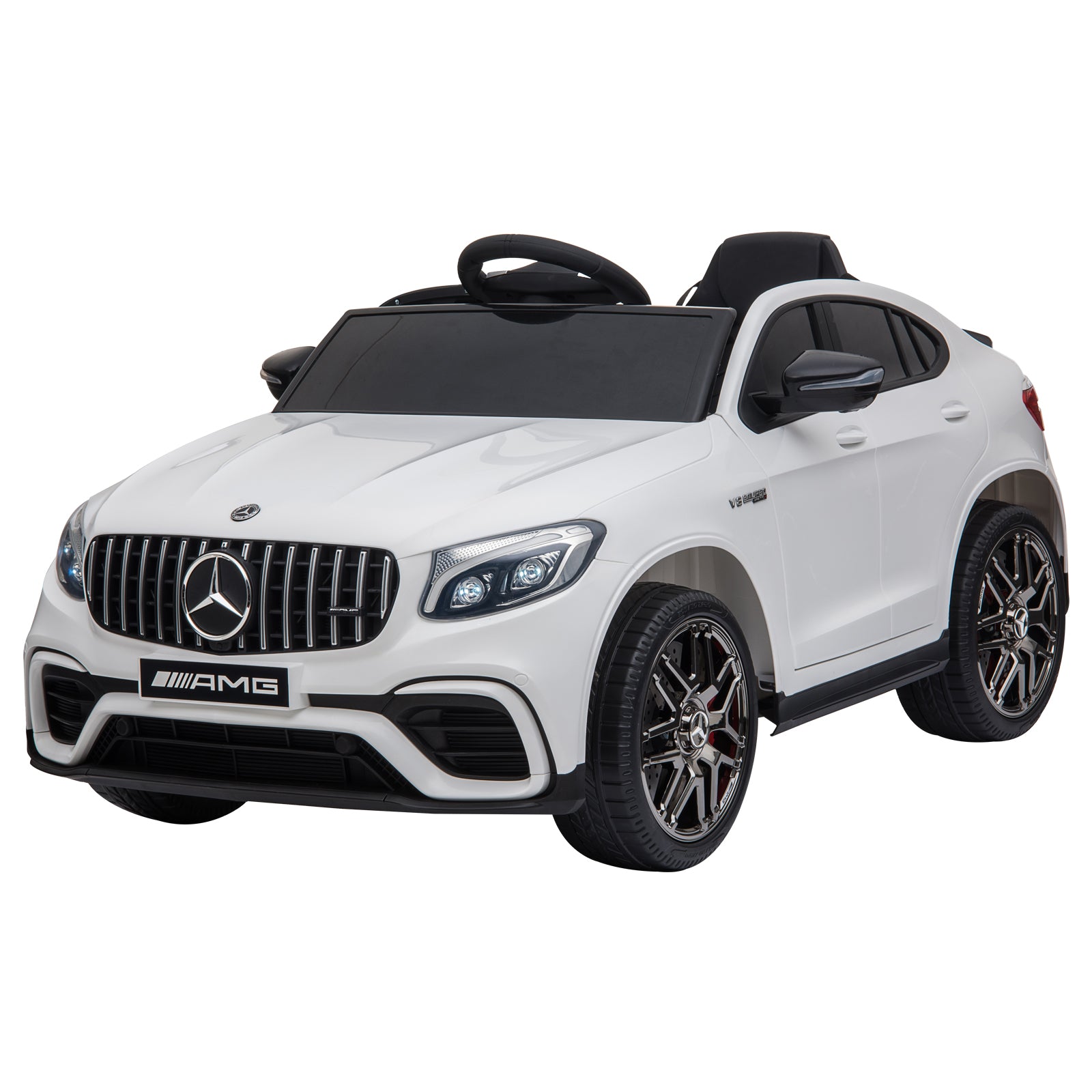 HOMCOM Kinder Elektroauto Mercedes-Benz mit Fernbedienung & Sicherheitsgurt Weiß