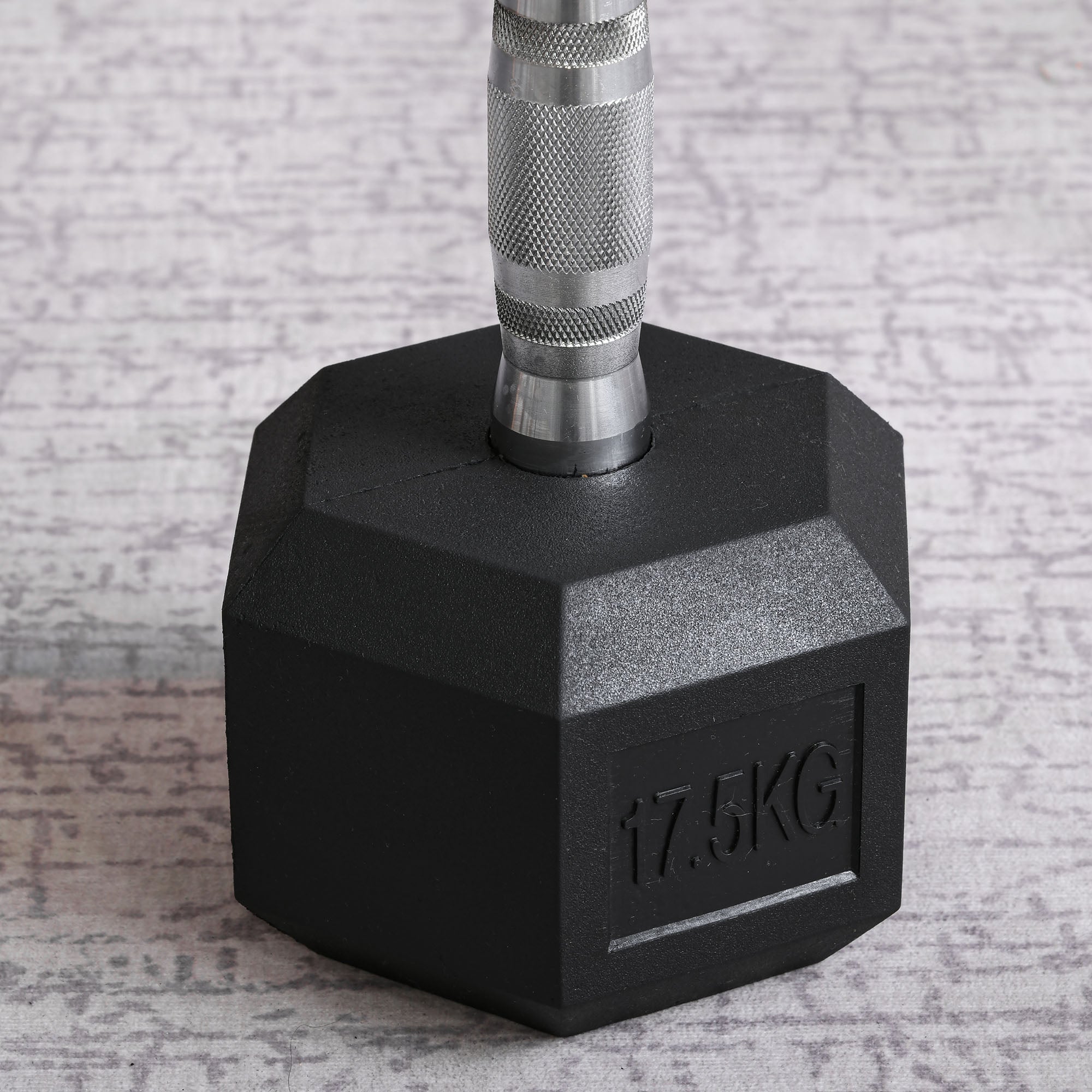 HOMCOM Kurzhantel, 17,5 kg Hantel, Hantel, Gewicht, Anti-Rutsch-Griff, Schwarz + Silber