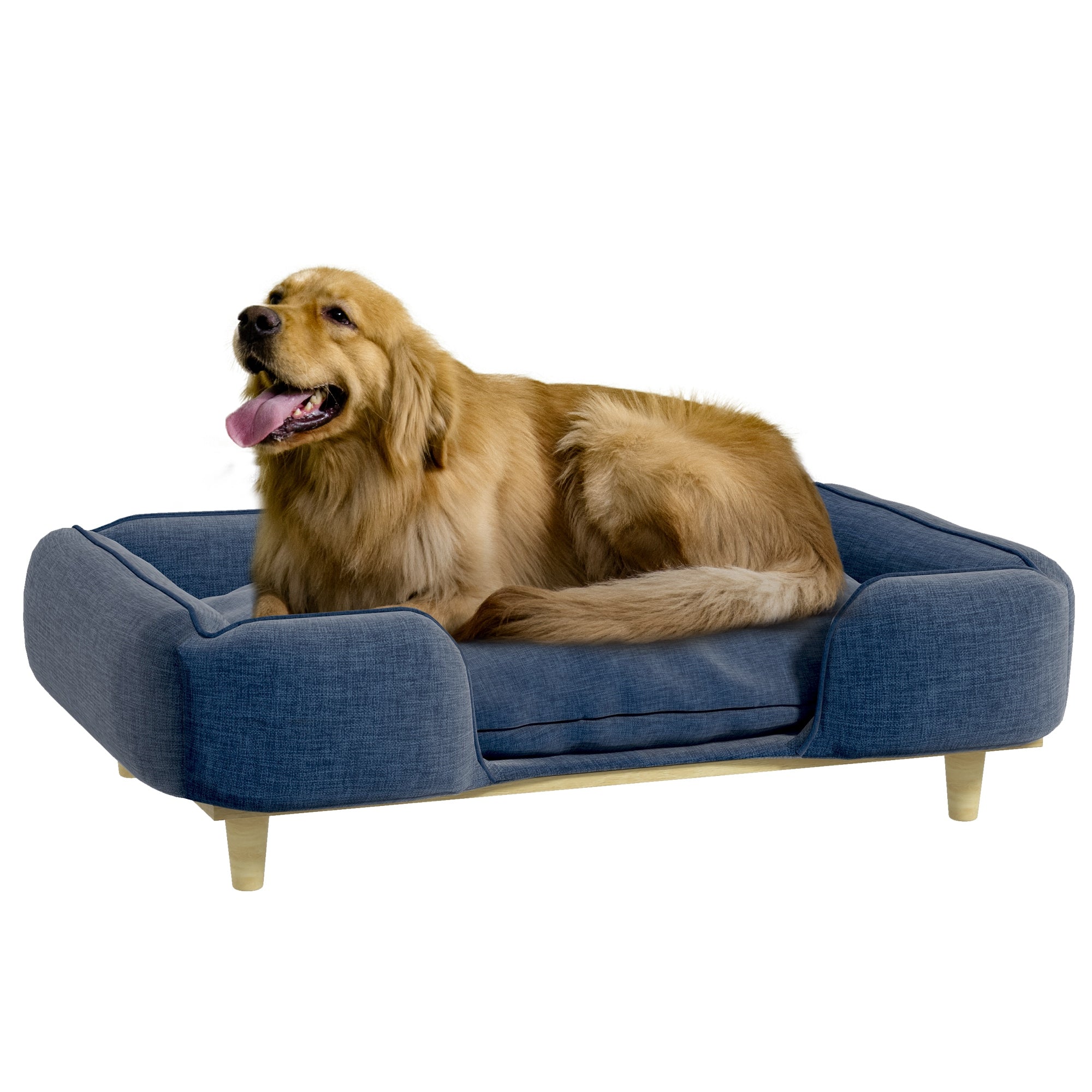 PawHut Hundebett Hundekissen mit Holzbeinen