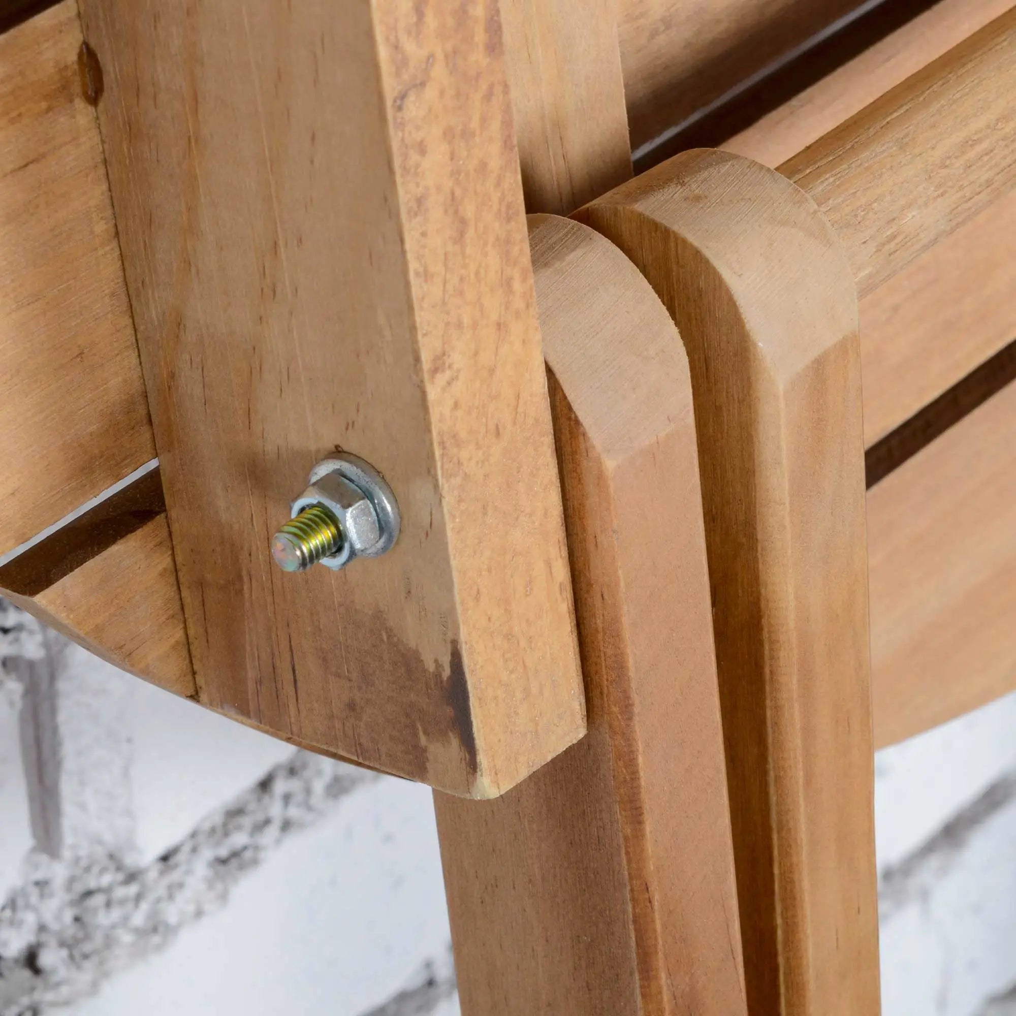 Outsunny Bistroset 2-Sitzer Holz klappbar Natur