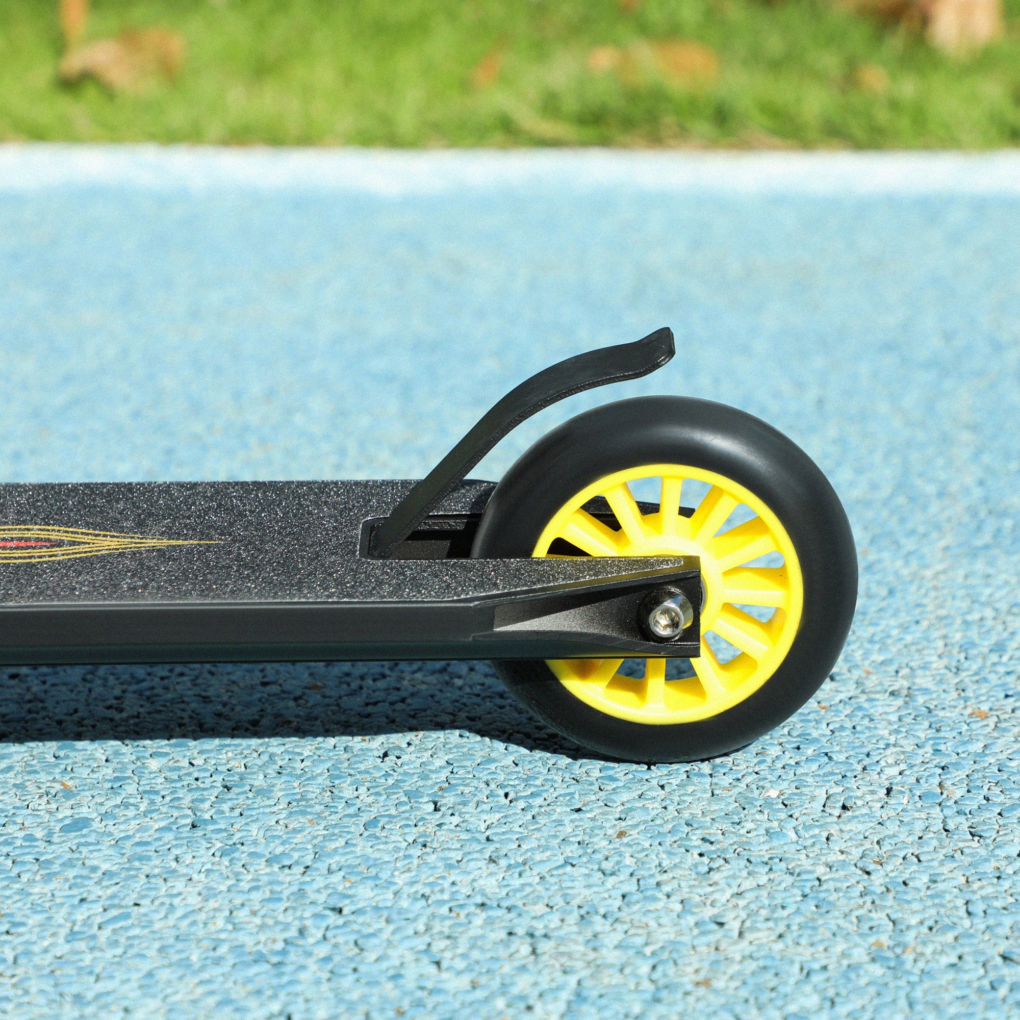 HOMCOM Pro Stunt-Scooter, Tretroller für Freestyle Tricks, Aluminium, Metall, Kunstleder, für Kinder und Erwachsene, Gold