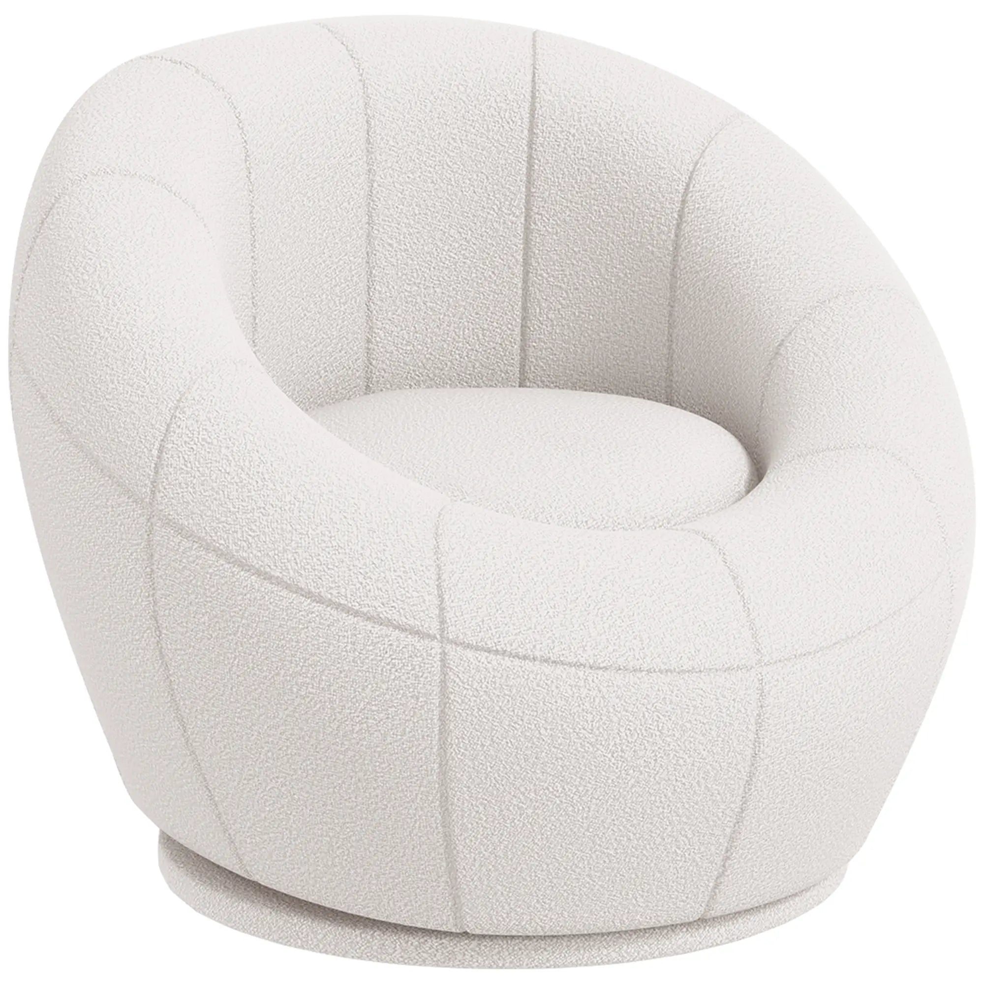 HOMCOM Kindersessel drehbar Teddyfell Relaxsessel Weiß