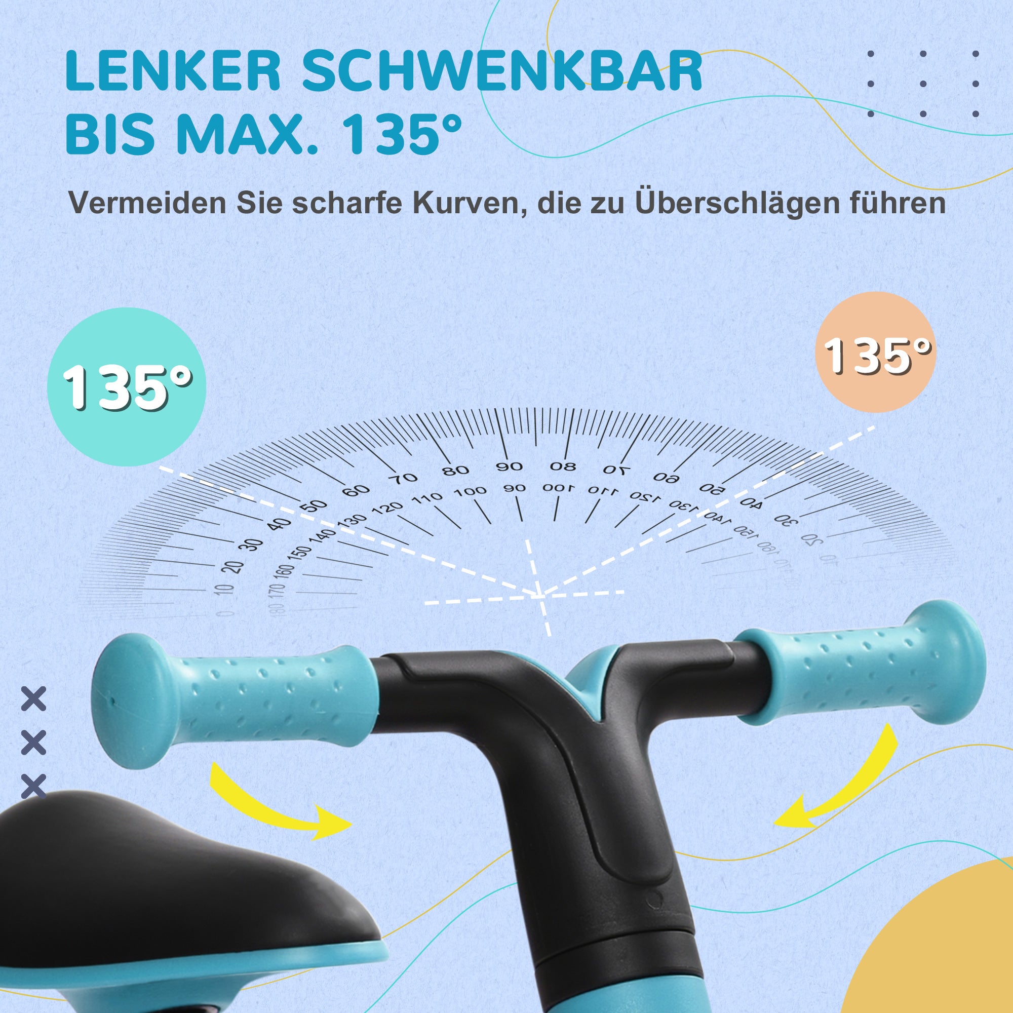 AIYAPLAY Laufrad für Kinder 1,5-3 Jahre, Leichtbau: nur 3,5 kg, höhenverstellbarer Sitz, Metallrahmen, Blau