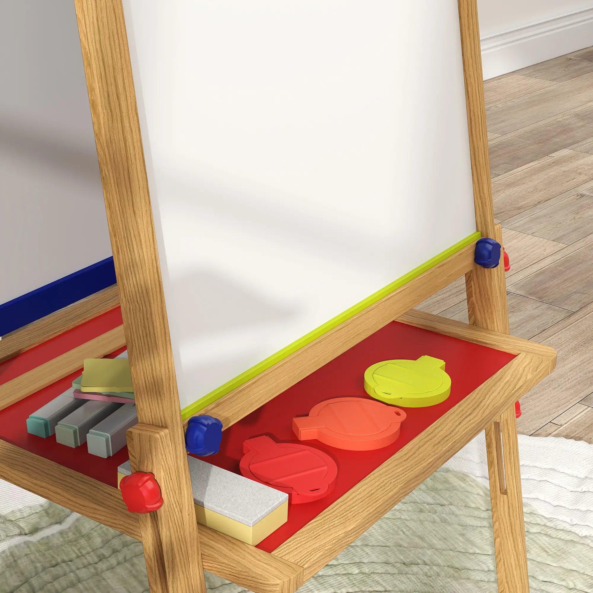 AIYAPLAY 3-in-1 Kindertafel höhenverstellbar – Naturholz