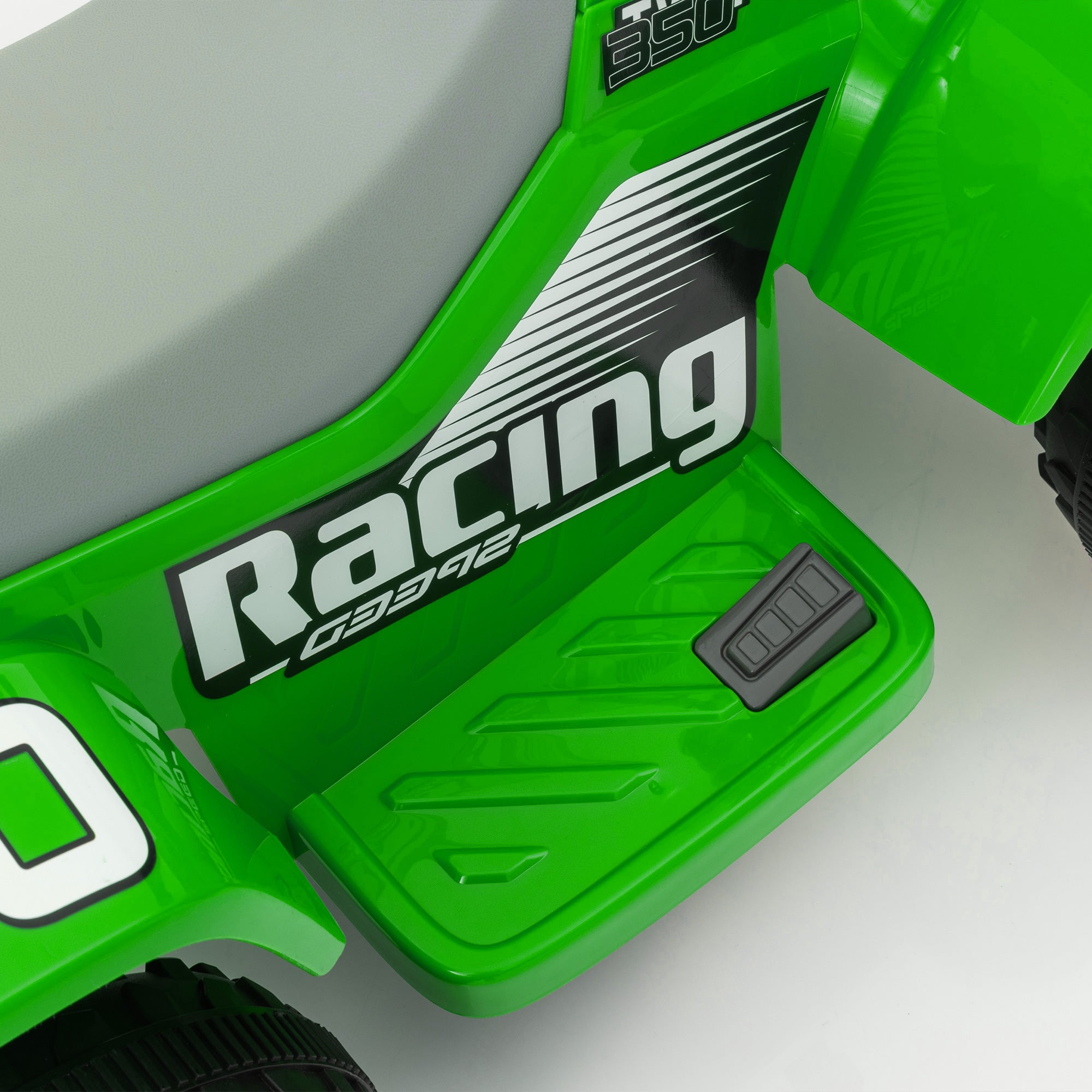 AIYAPLAY Elektrisches Quad Bike für Kinder, batteriebetrieben, fährt vorwärts und rückwärts, LED-Lichter, 18-36 Monate, Grün