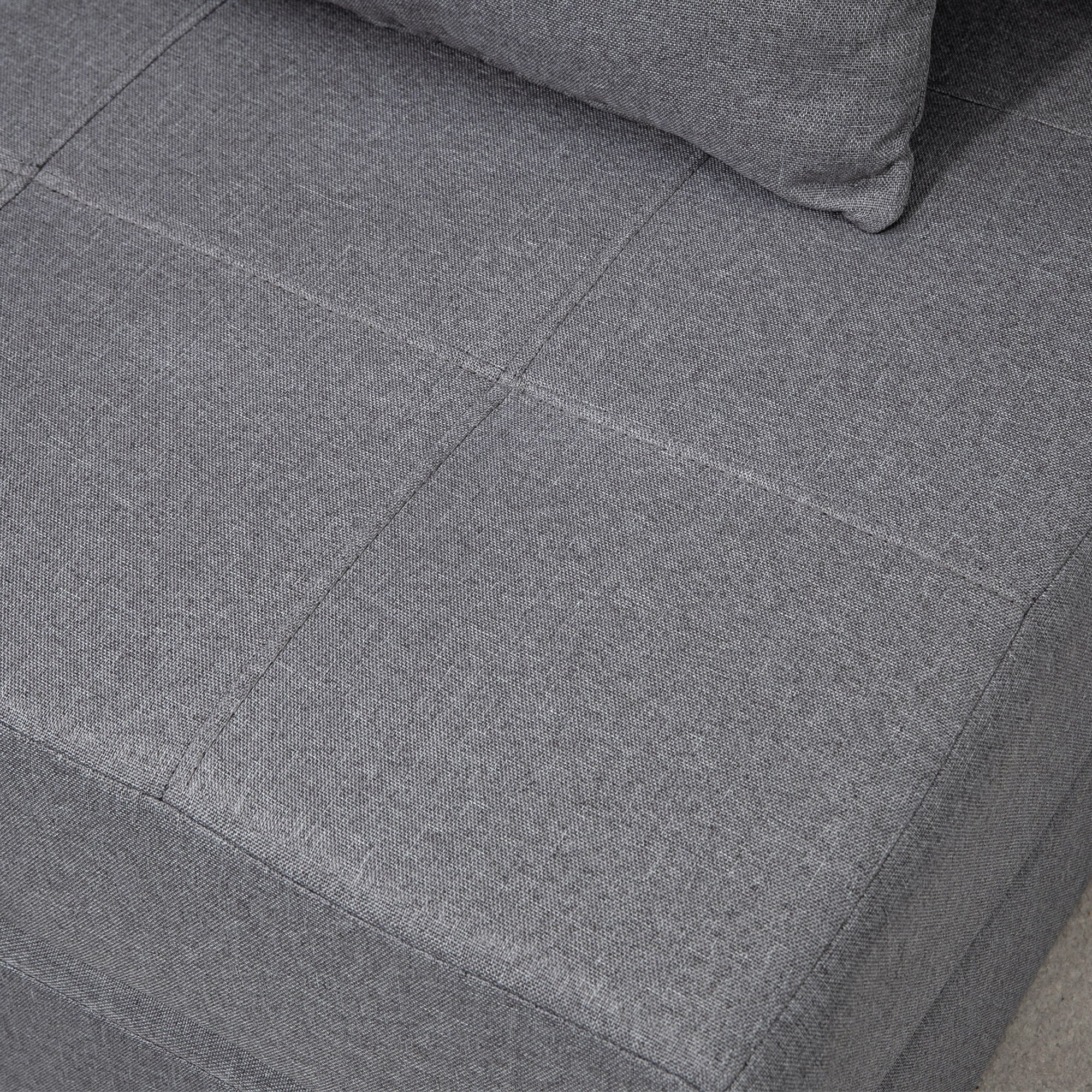 HOMCOM Schlafsessel Relaxsessel Gästebett. abnehmbarer Bezug, 70 cm x 70 cm x 61 cm, Dunkelgrau