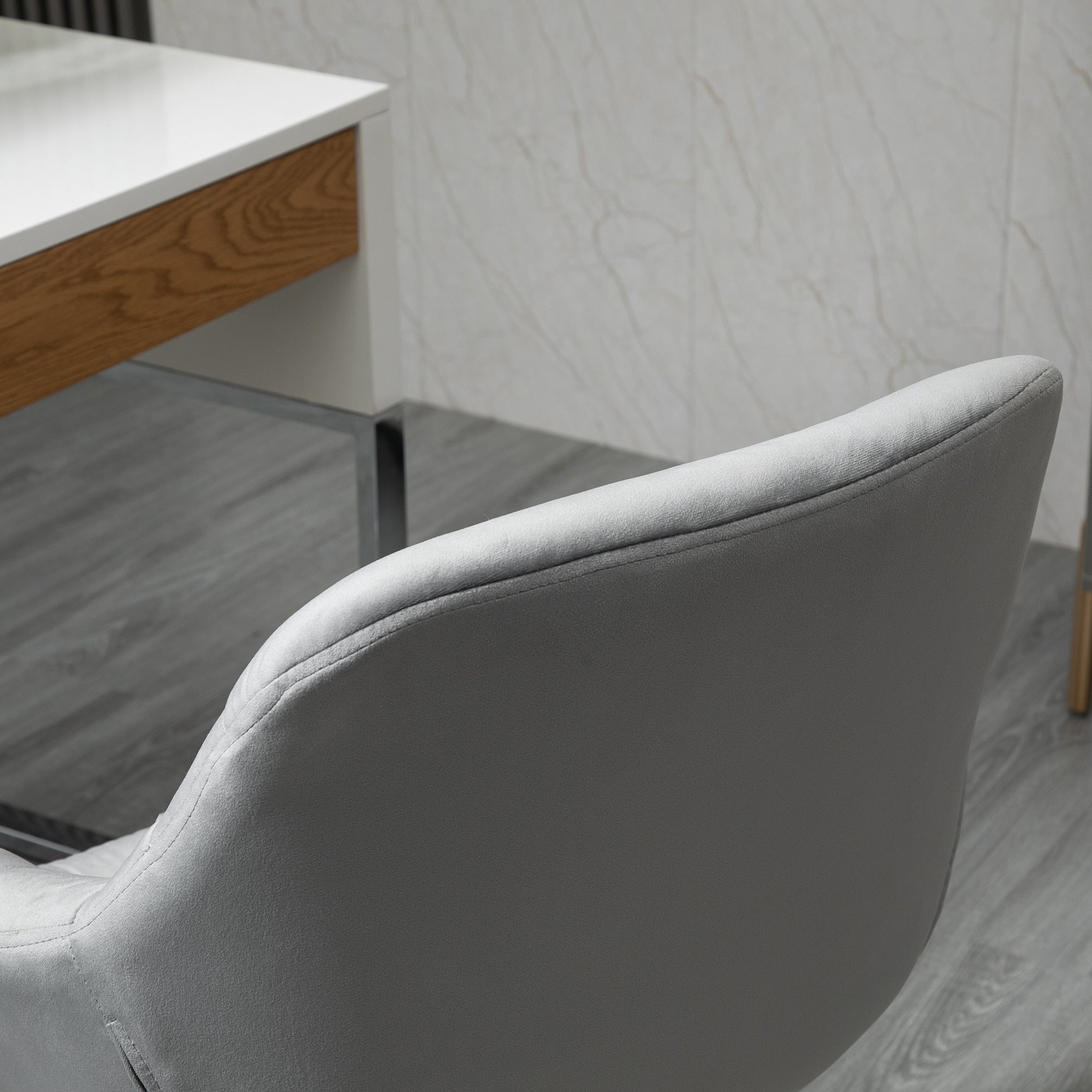 Vinsetto Bürostuhl Chefsessel Drehstuhl Computerstuhl Sitzhöhenverstellung für jüngere Benutzer und Kleines zum Lernen und Spielen Polyester Schaumstoff Metall Nylon Grau 59 x 58 x 80-90 cm