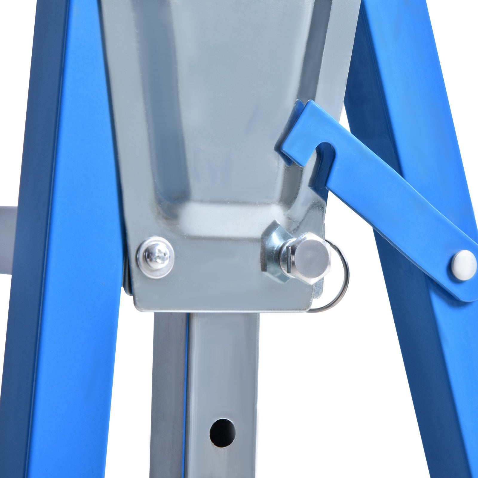 HOMCOM 2 x Gerüstbock Unterstellbock Klappbock höhenverstellbar bis 200kg Stahl Blau 68 x 58 x 80-130 cm