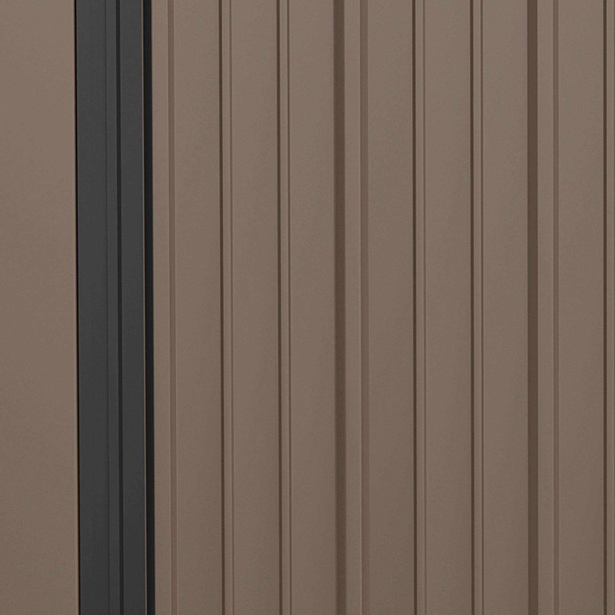 Outsunny Gerätehaus 1,34 m² Geräteschrank mit Pultdach abschließbar Gartenhaus Geräteschuppen aus verzinkter Stahl 161,5 x 94,5 x 196 cm Braun