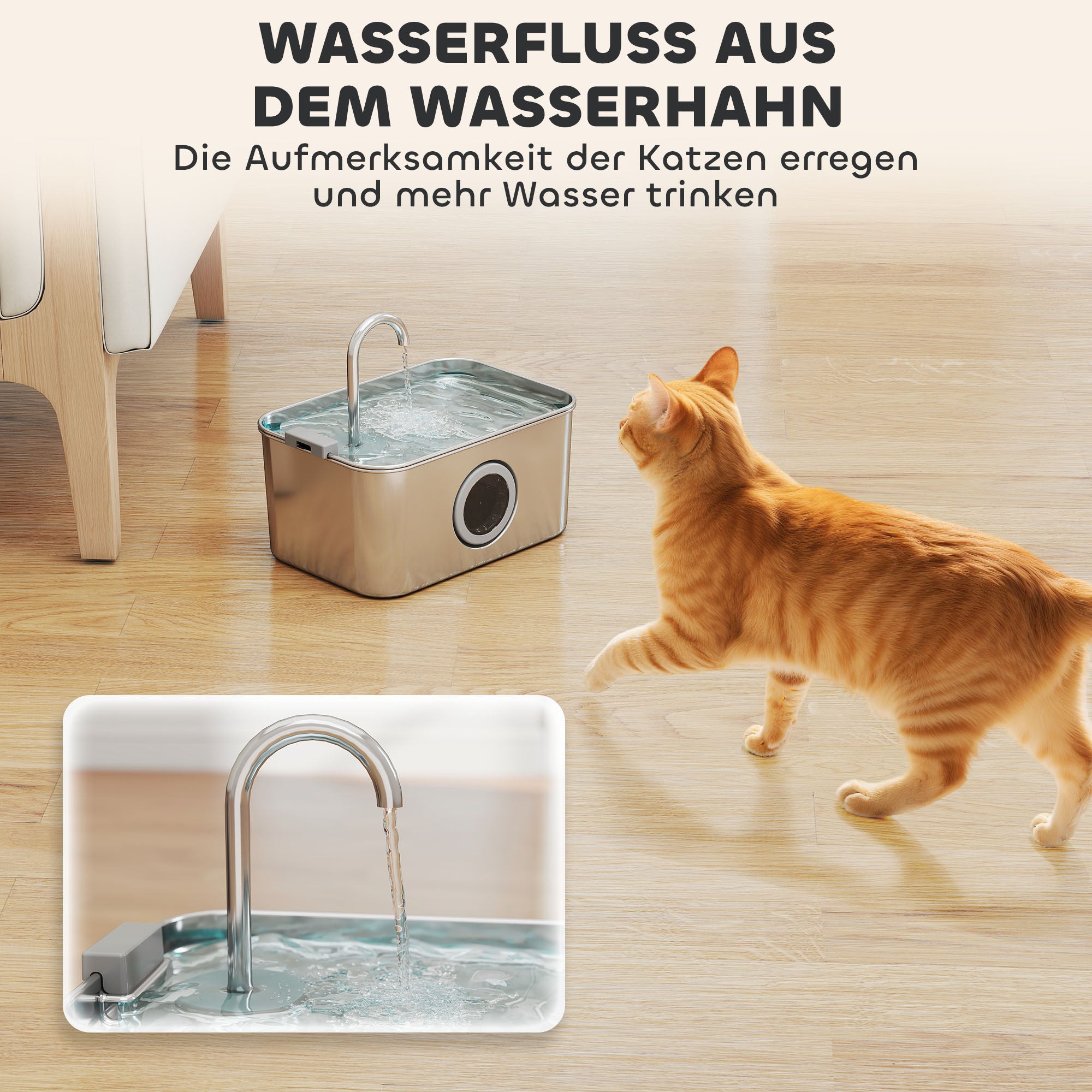 PawHut Katzenbrunnen 3,2L Trinkbrunnen für Katzen mit leiser Pumpe Aktivkohlefilter