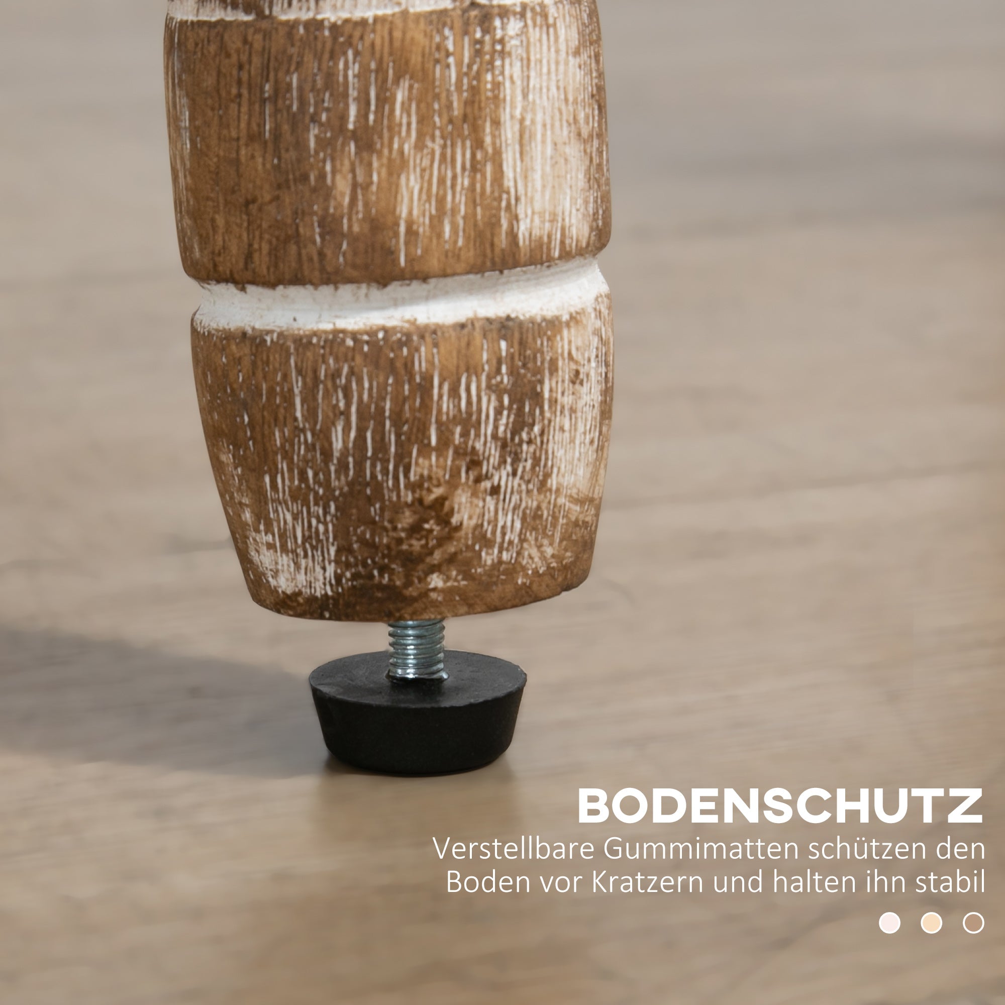 HOMCOM Küchenstuhl mit Armlehnen Polsterstuhl Esszimmerstuhl Retro-Design im Leinen-Optik für Wohnzimmer Gummiholz Cremeweiß+ helle Holzfarbe 56 x 56 x 96 cm