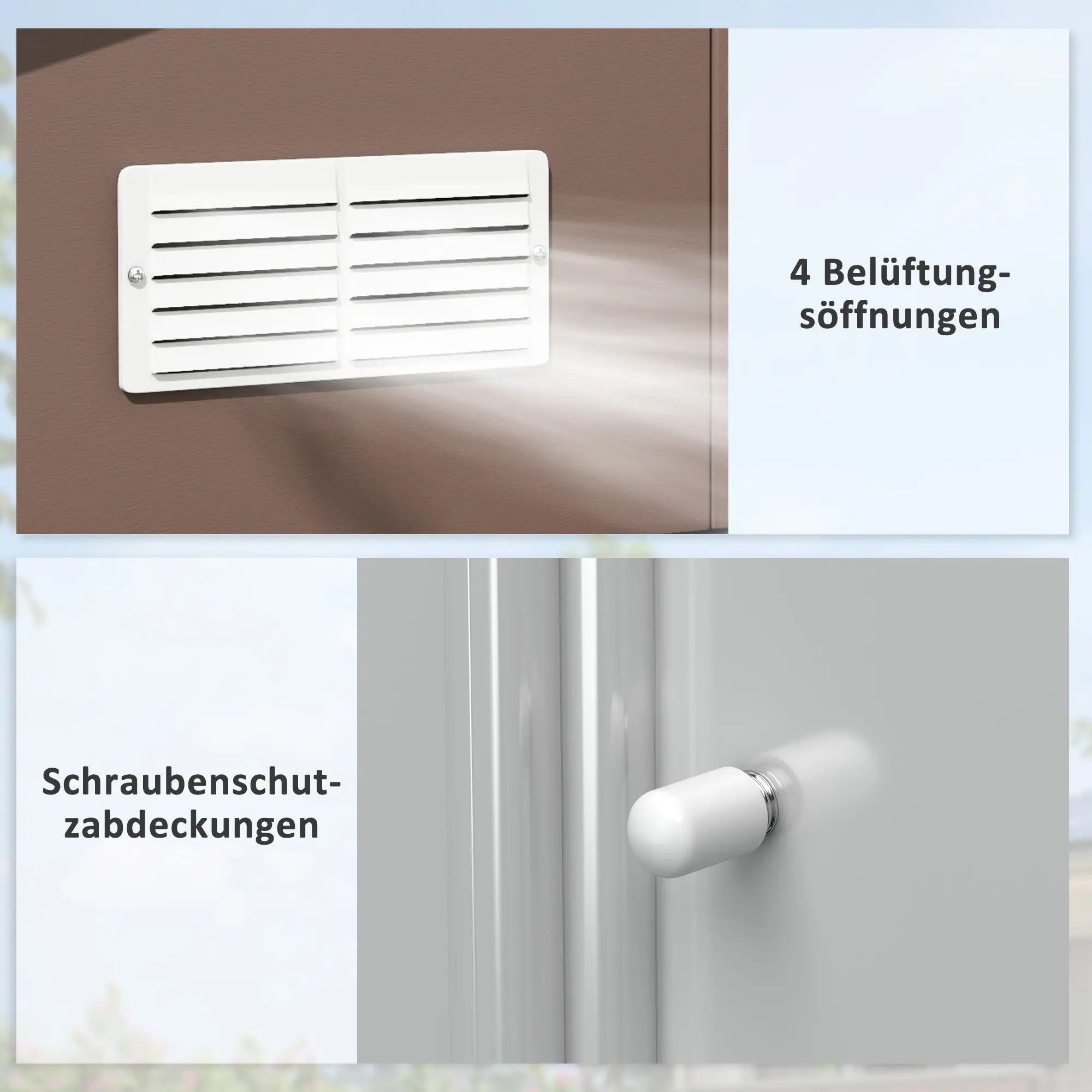 Outsunny Gerätehaus 12,4 m² Braun