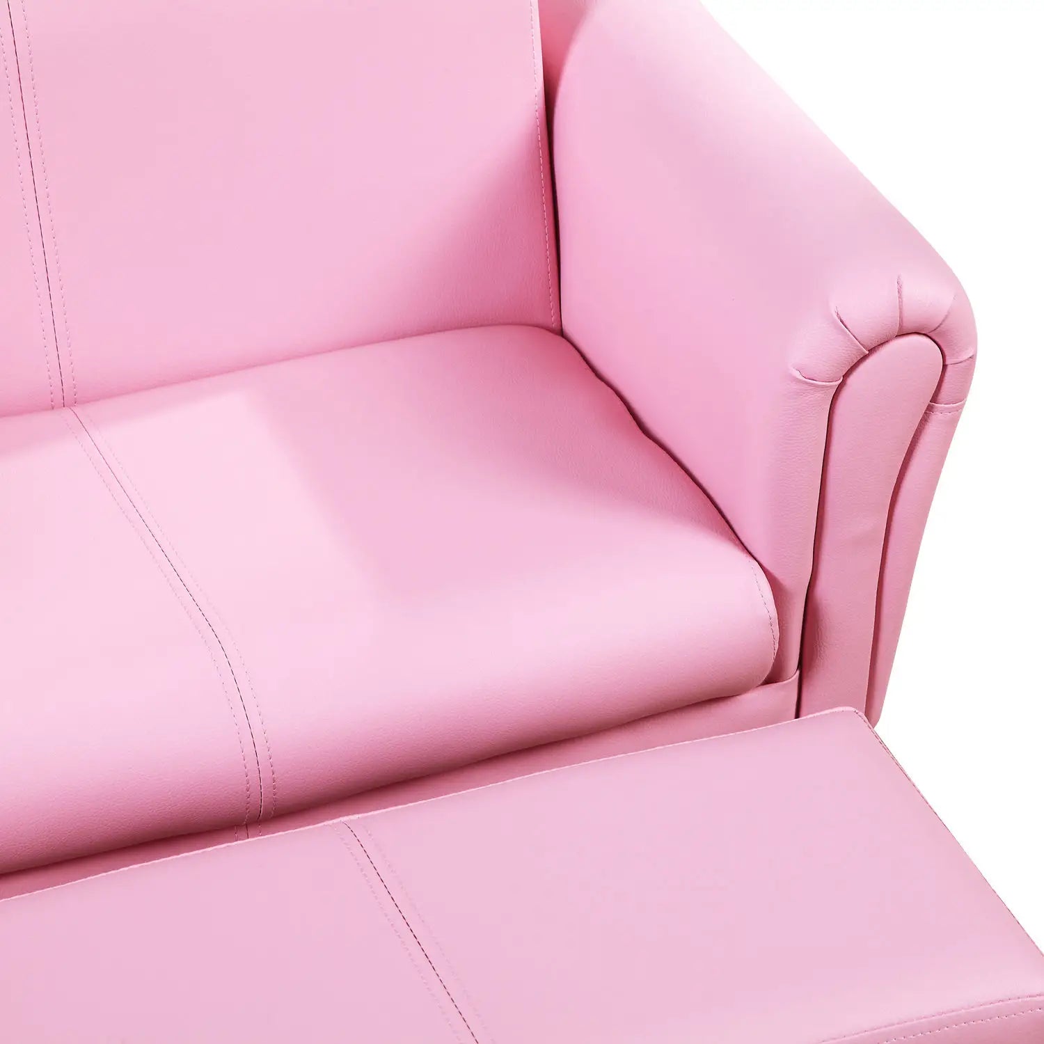 HOMCOM Kindersessel mit Hocker 2-teiliges Set Rosa