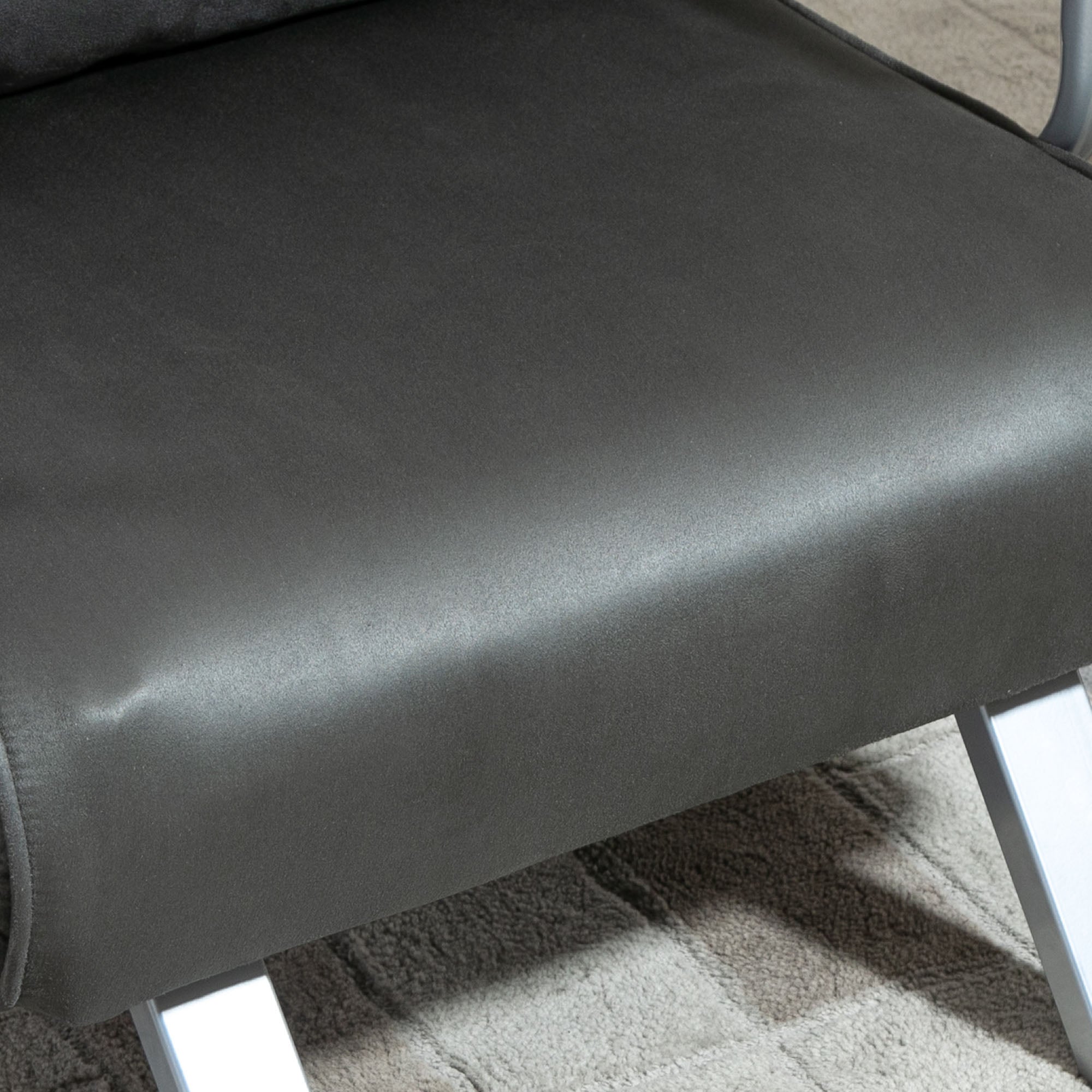 HOMCOM Relaxsessel Liegesessel Sessel, Liegefunktion, Gästebett, 65 cm x 69 cm x 80 cm, Grau