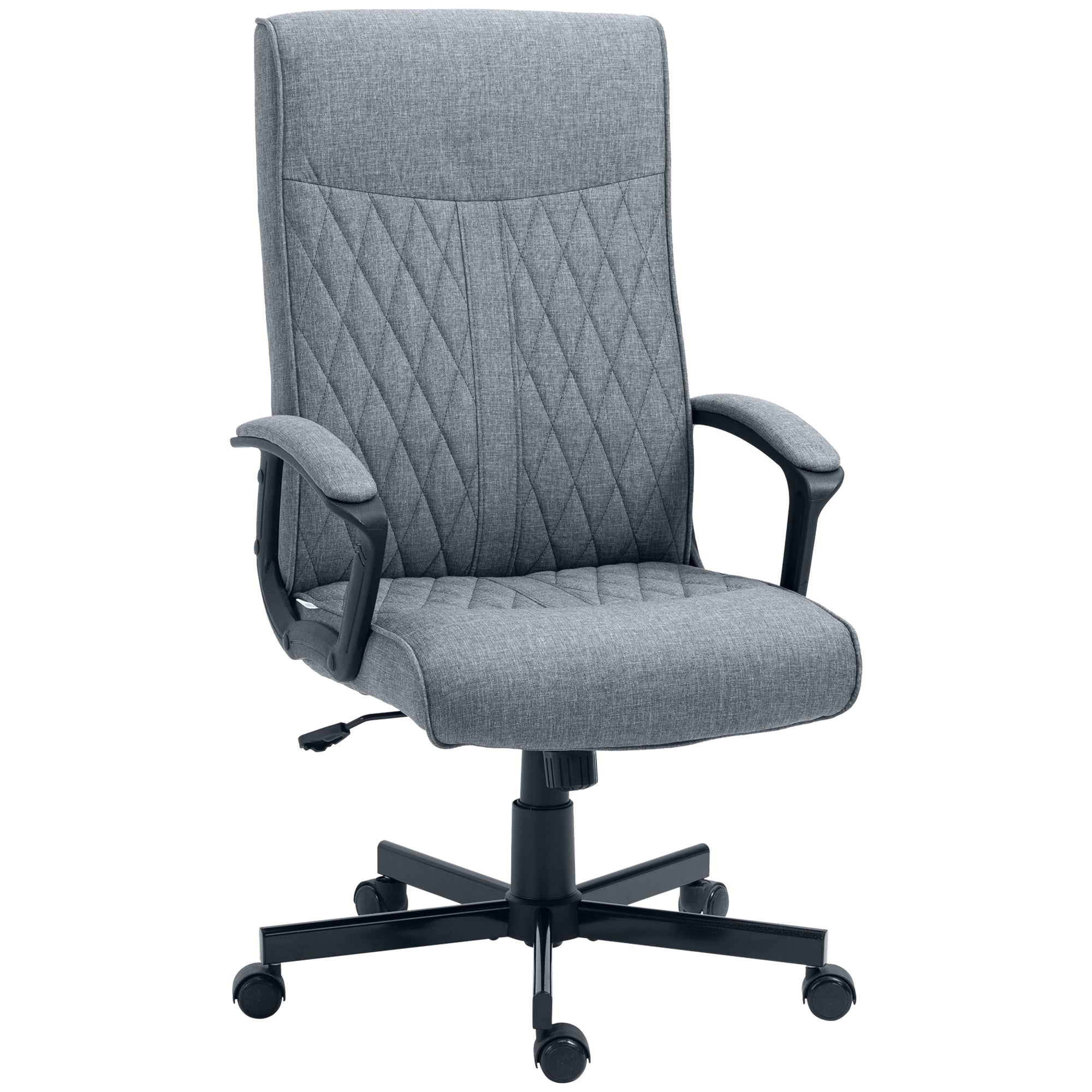 Vinsetto Bürostuhl Computerstuhl, höhenverstellbar, neigbar, ergonomischer Bürostuhl, Grau