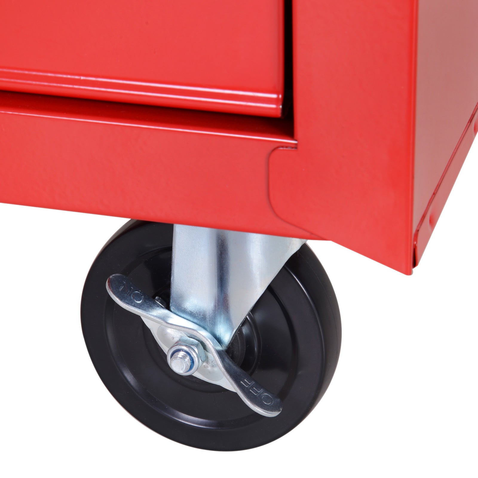 DURHAND Rollschrank, Werkzeugschrank für Garage, Schuppen, Stahl, 69L x 33B x 75H cm, Rot