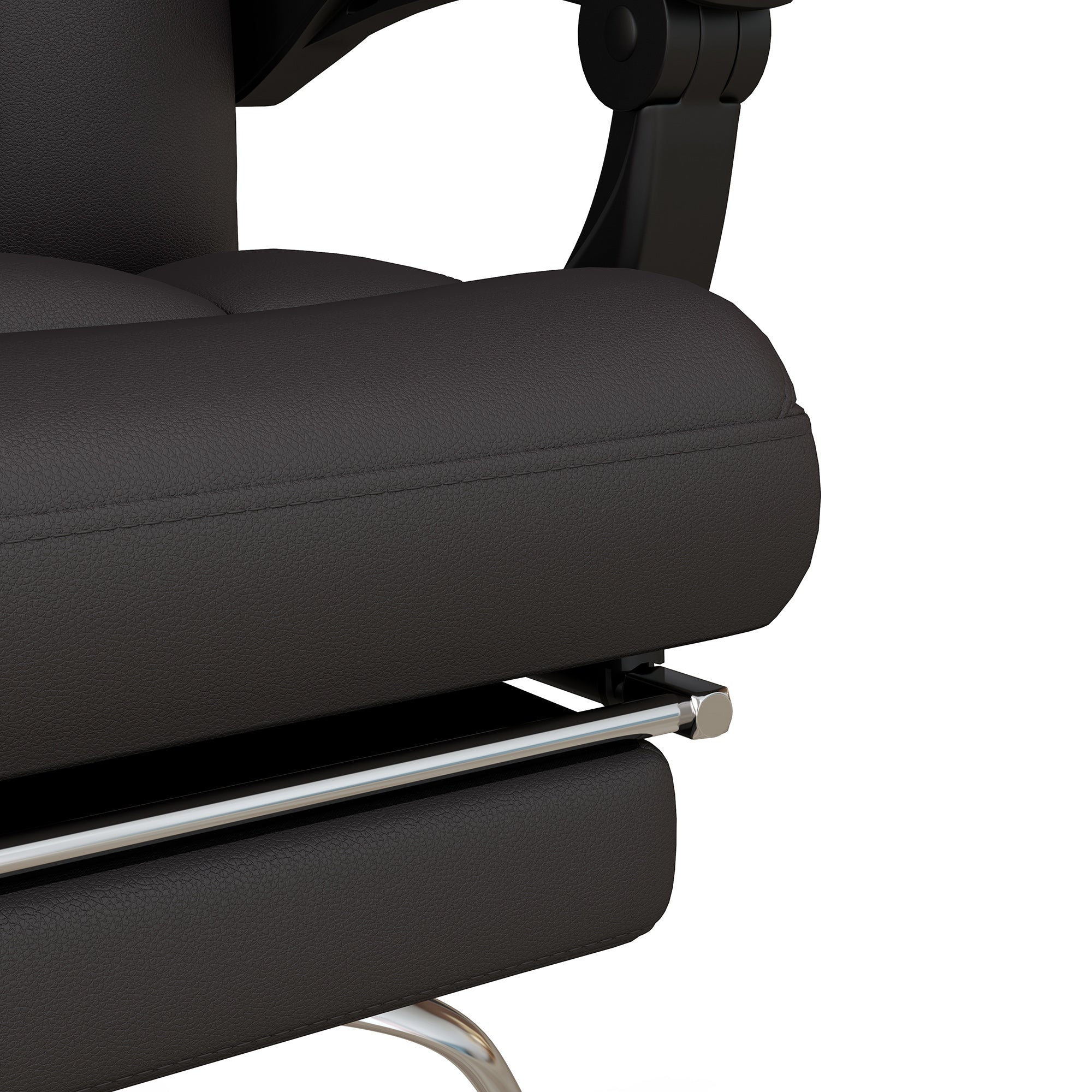 Vinsetto Bürostuhl mit Massagefunktion, ergonomisch, liegefähig, 63x57x118, Braun