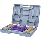 SPORTNOW Hantelset, 6er Set Hanteln mit Gewichten, Kurzhantelset aus Stahl, 1kg, 2kg, 3kg, 41cm x 30cm x 8cm