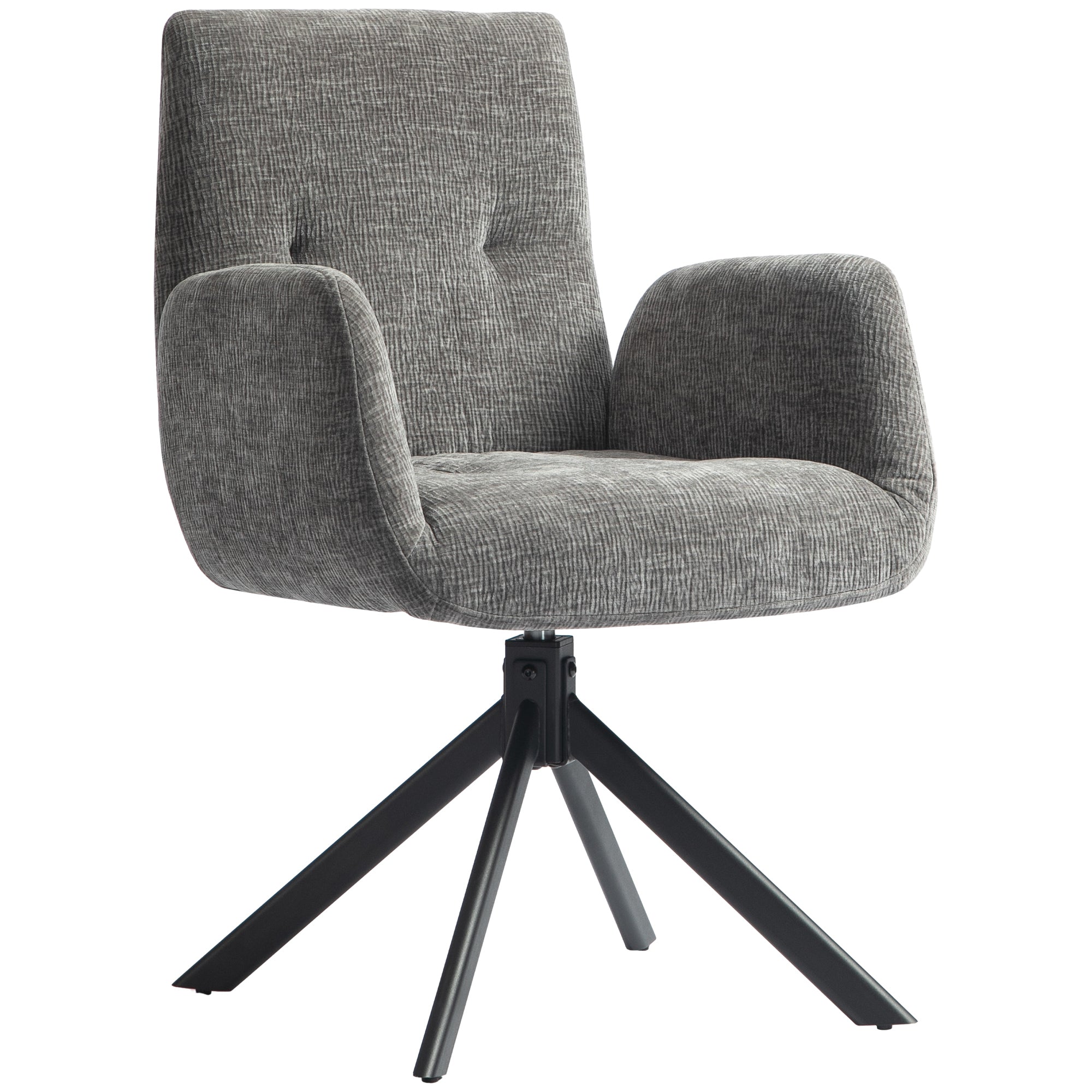 HOMCOM Polstersessel, Akzentsessel, modernes Design, drehbar, bis 120 kg, Dunkelgrau