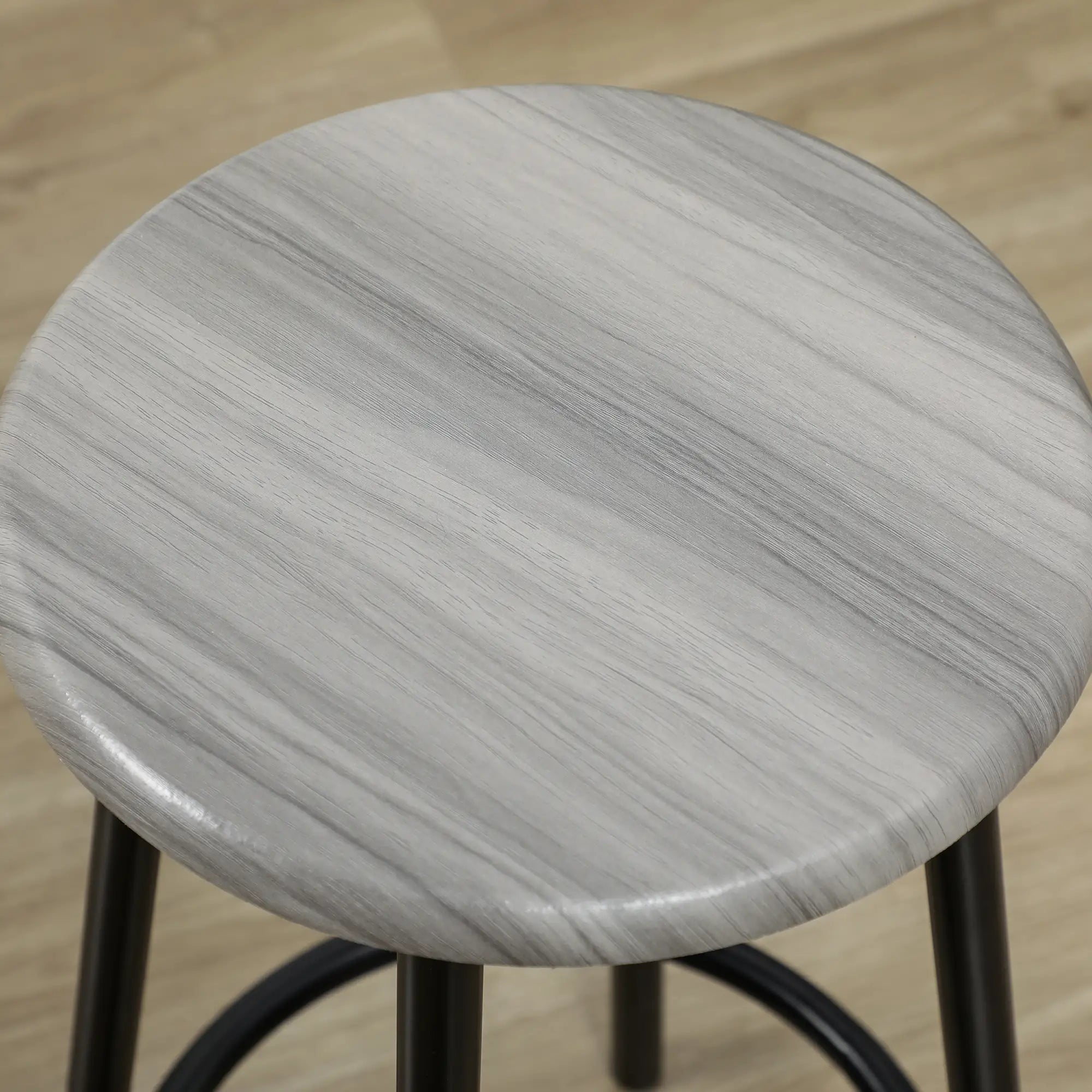 HOMCOM 5-tlg. Bartisch-Set im Industriedesign, Grau