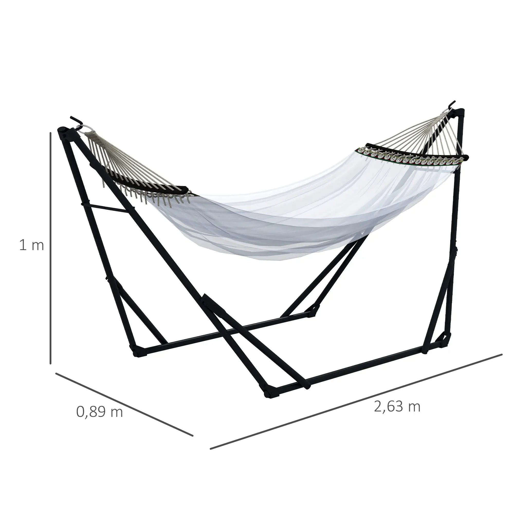 Hängemattengestell mit Hängematte & Tasche, bis 120?kg