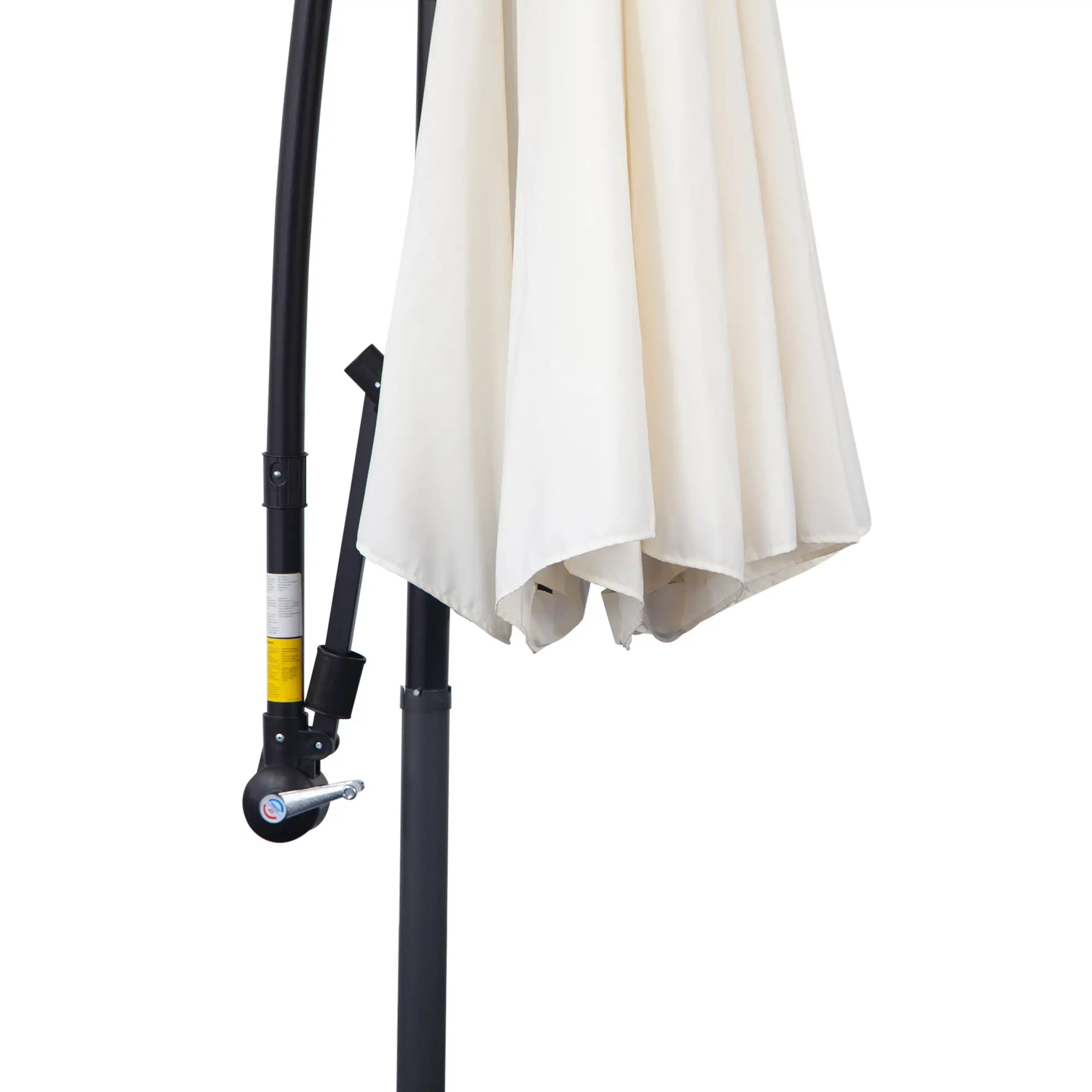 Outsunny Sonnenschirm mit Kurbel Wetterbeständig 3 m x 3 m x 2,5 m Stahl Polyester