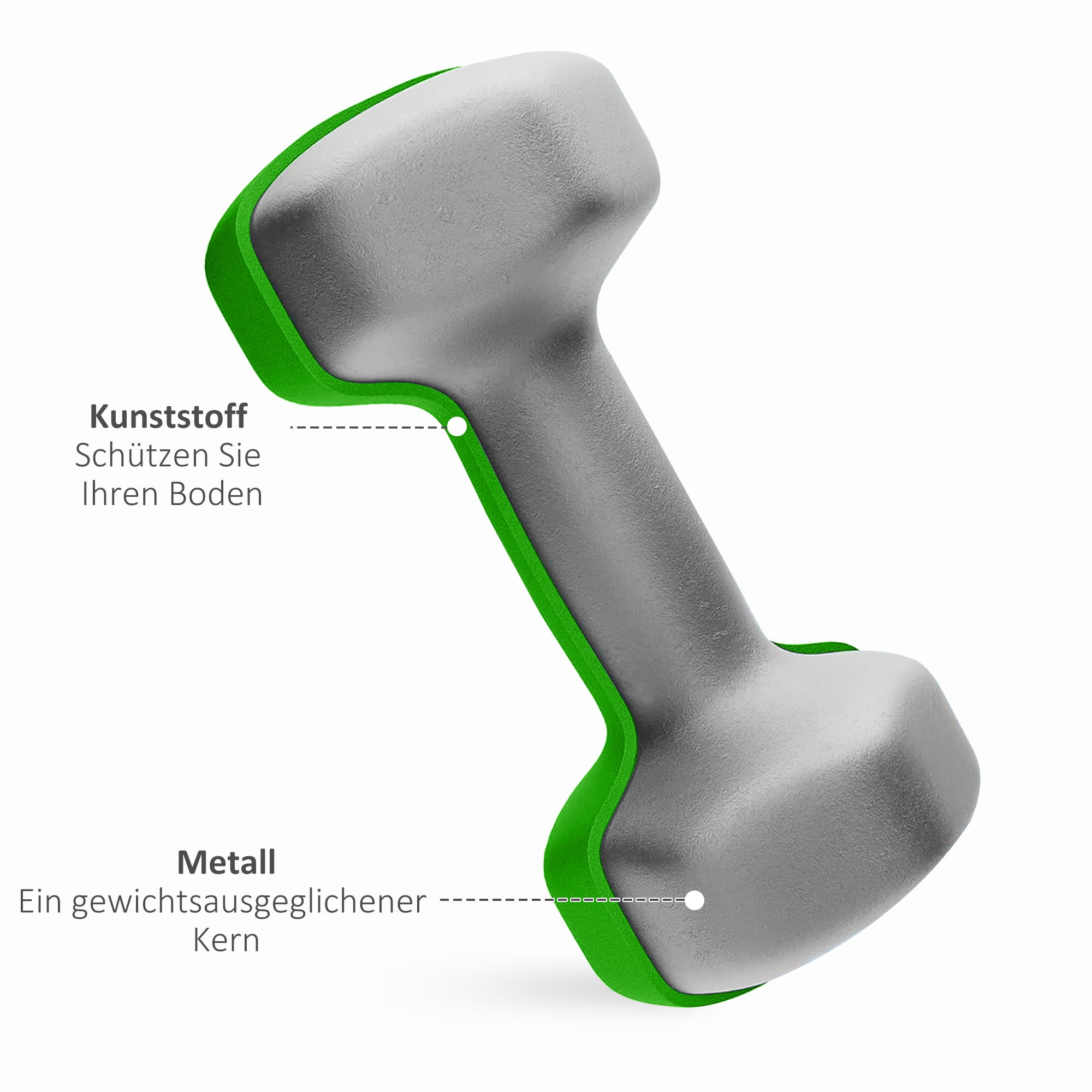 SPORTNOW Hantelset mit Aufbewahrungsgestell, Set mit 6 Hanteln für Fitness-Training, 2 x 3kg, 2 x 4kg, 2 x 5kg