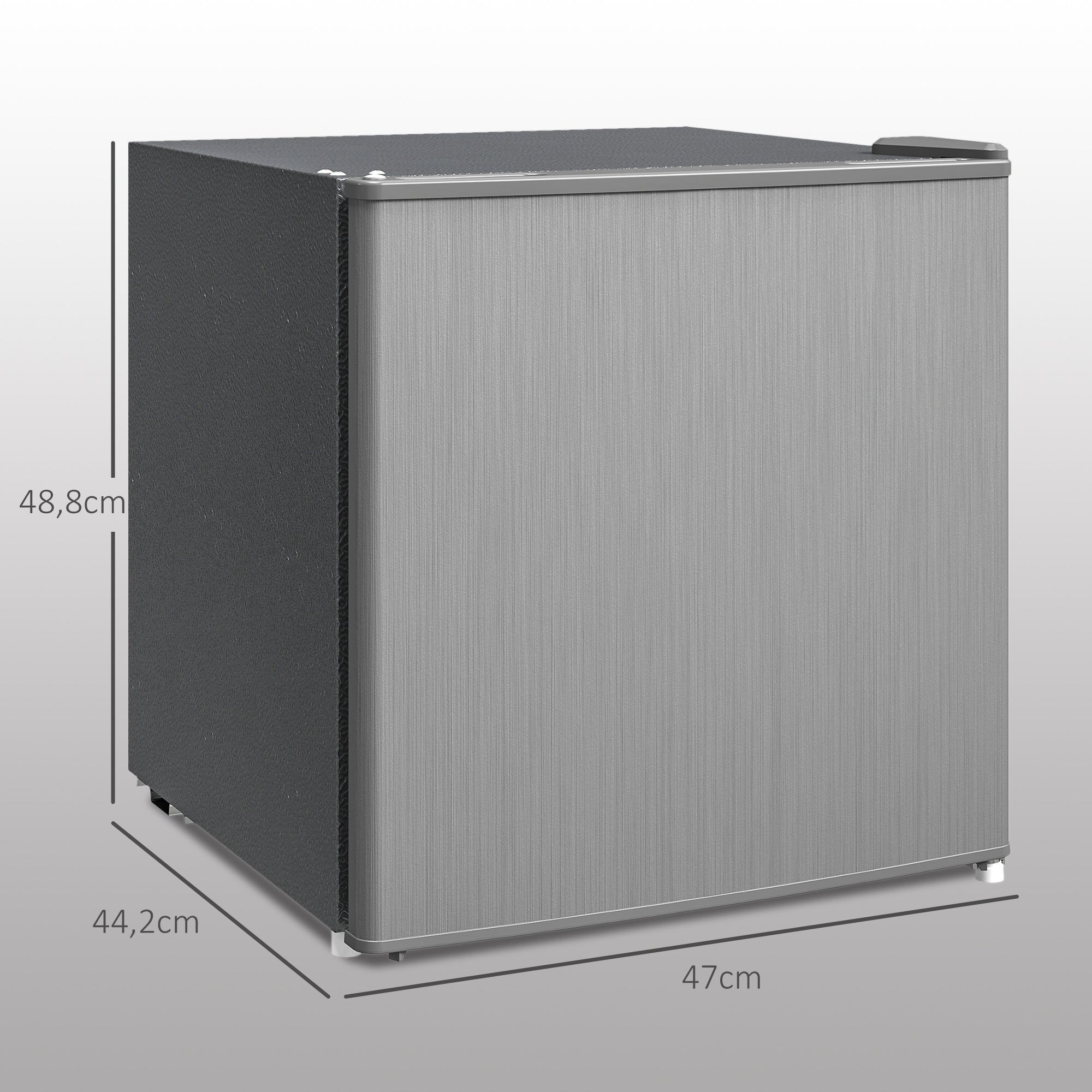 HOMCOM Mini-Gefrierschrank 35 L Gefrierbox elektrisch freistehend 161W Mini Gefriertruhe 47 x 44,2 x 48,8 cm Grau