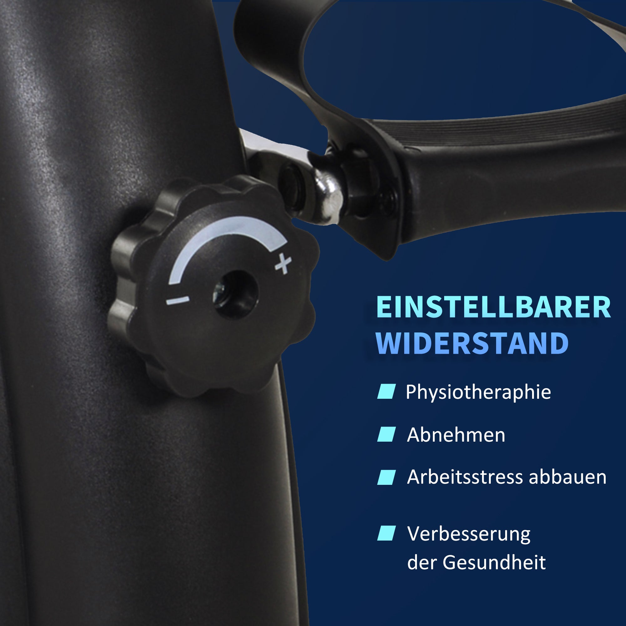HOMCOM Mini Heimtrainer Fitnessbike Pedaltrainer mit LCD-Display verstellbarer Widerstand Arm und Beintrainer Hometrainer Fitnessgerät für Senioren Zuhause Heim Büro 35 x 40 x 31 cm Schwarz