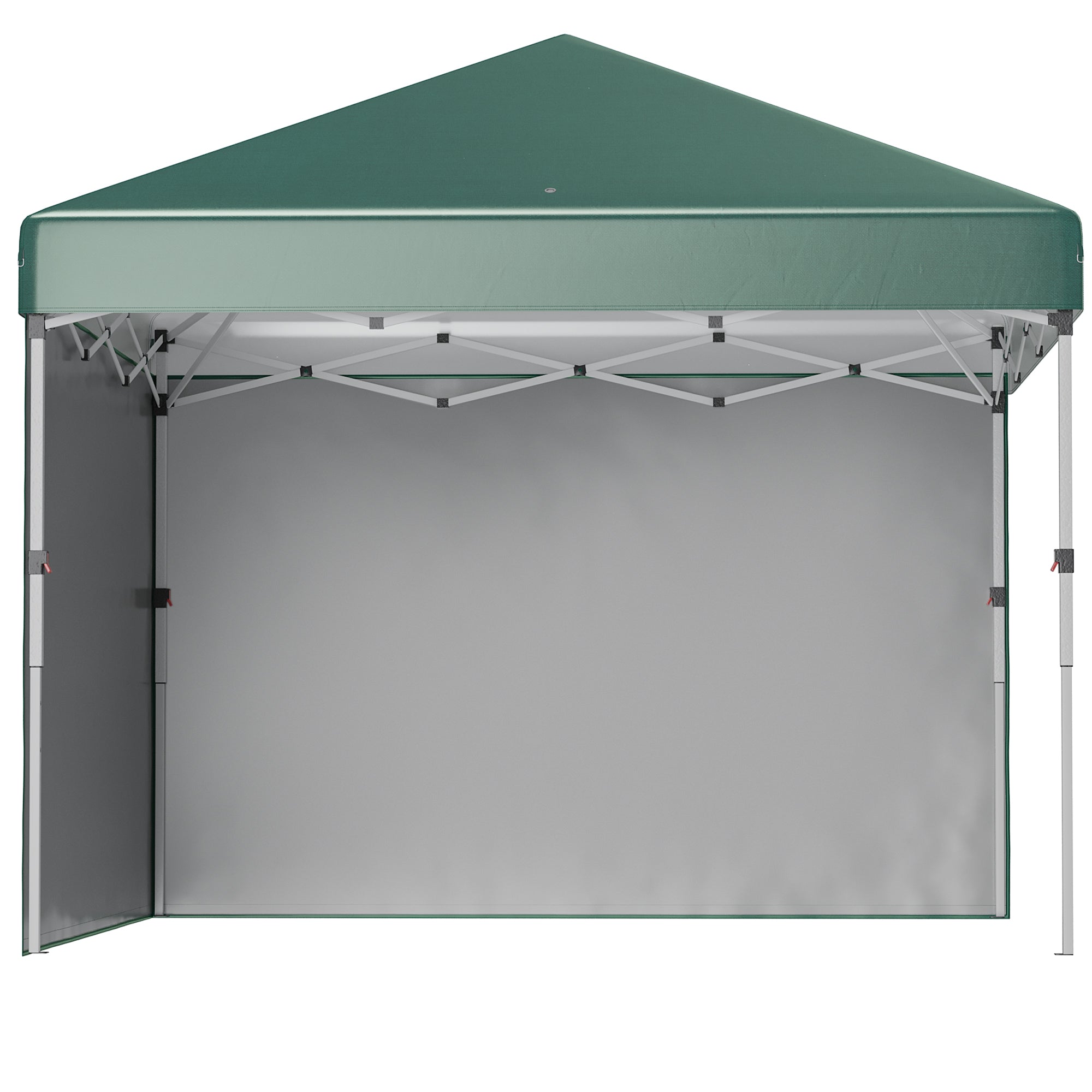 Faltpavillon 3x3 m mit 2 Seitenwänden, UV-Schutz, Grün