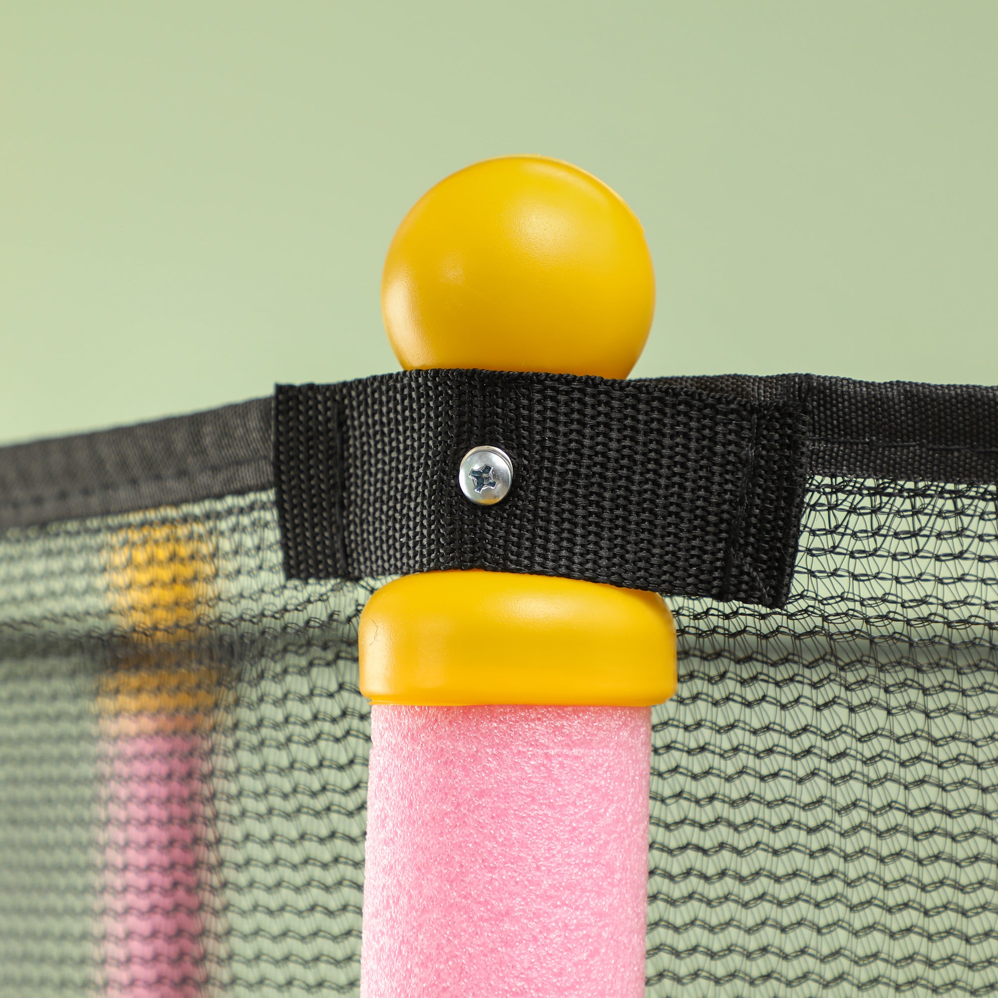 HOMCOM Trampolin für Kinder, Ø140 cm, mit Sicherheitsnetz, für innen und außen, Stahl, Kunststoff, belastbar bis 50 kg, Rosa