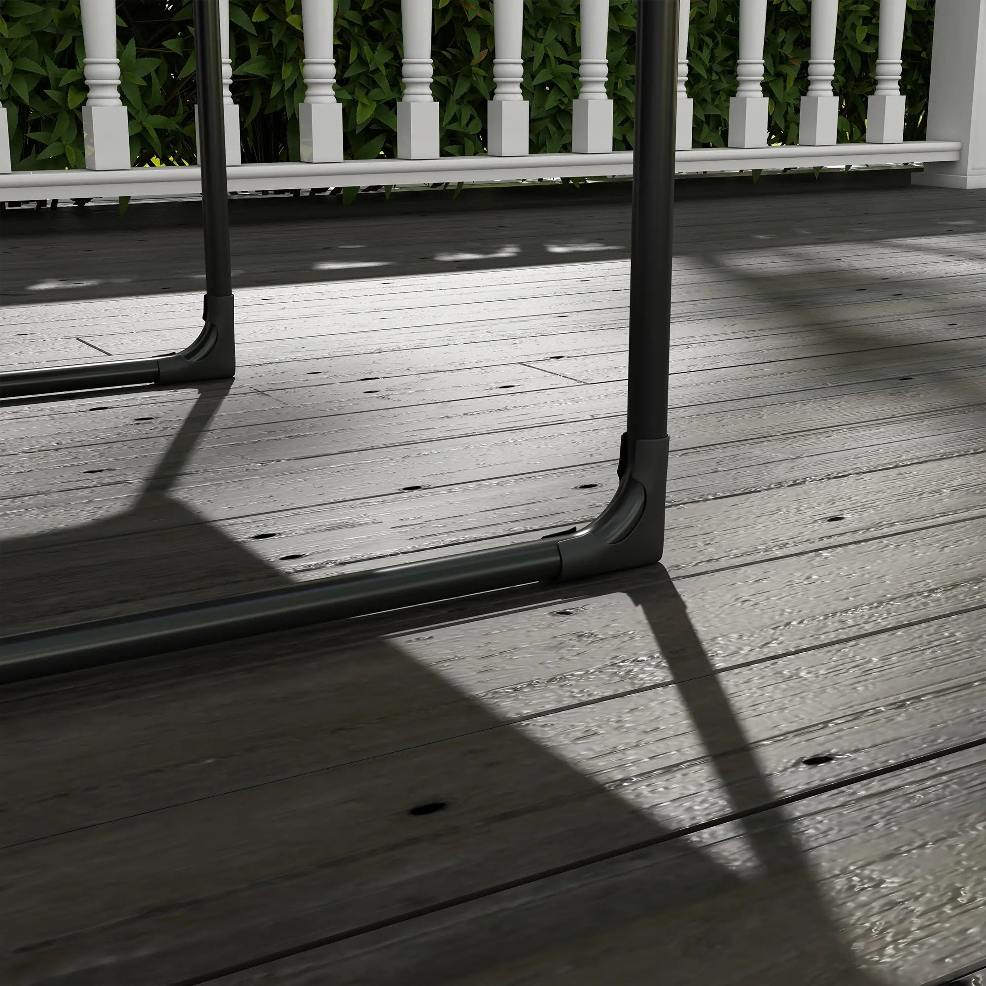Bequemer Gartensessel mit Kissen & Armlehne, Grau