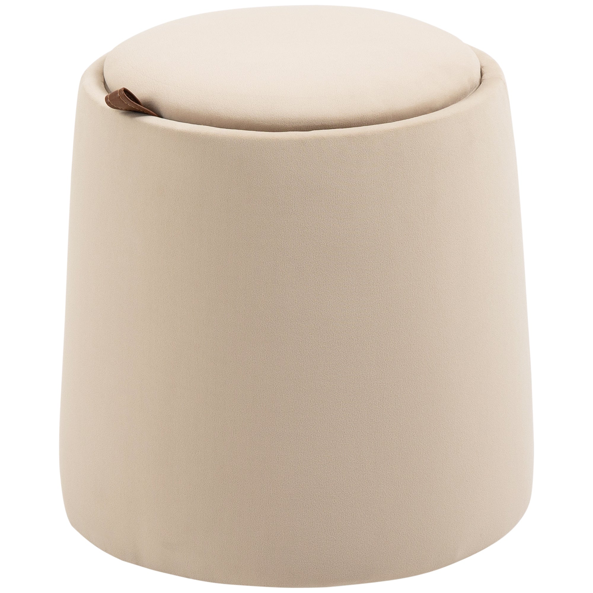 HOMCOM Polsterbank Ottomane mit Deckel und Stauraum Samt Beige