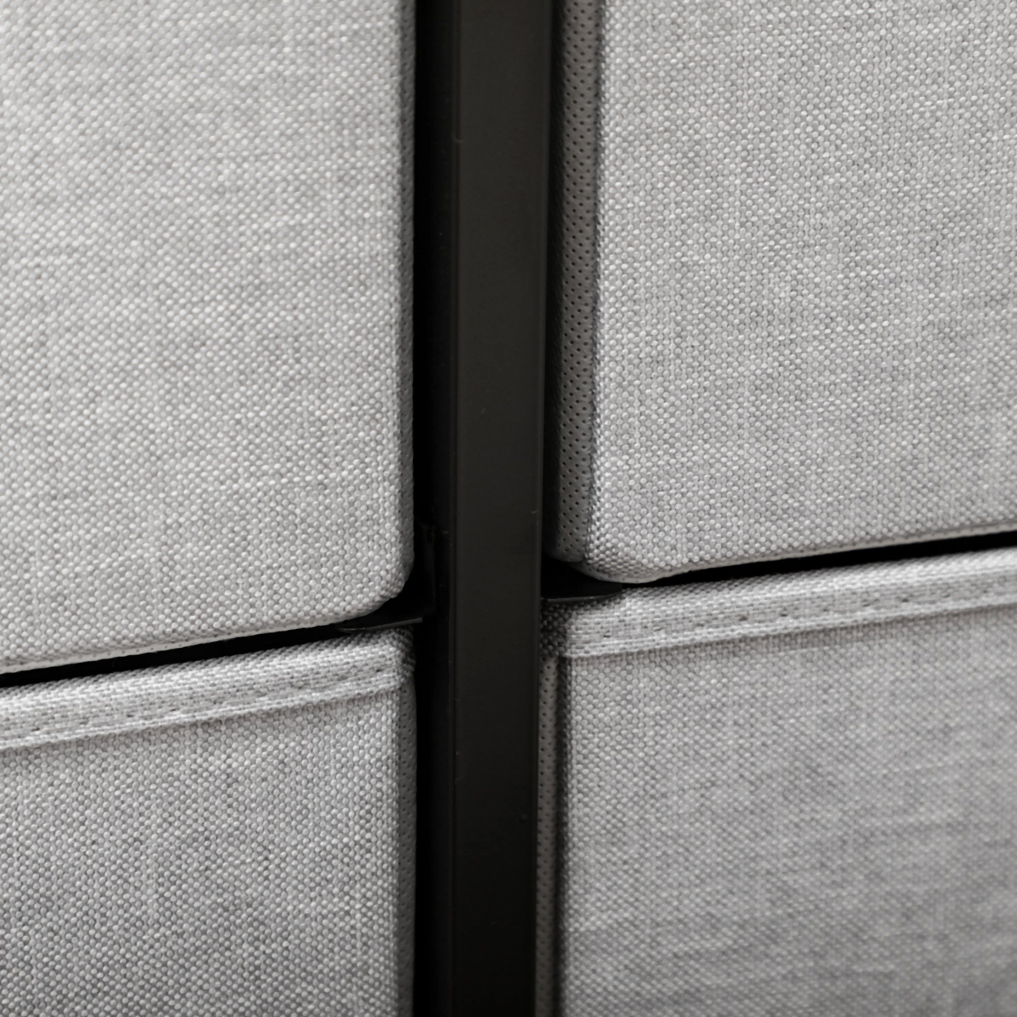 HOMCOM Kommode mit 8 Stoffschubladen, Metallrahmen, Ablage, 80x30x81,5 cm, Grau/Schwarz