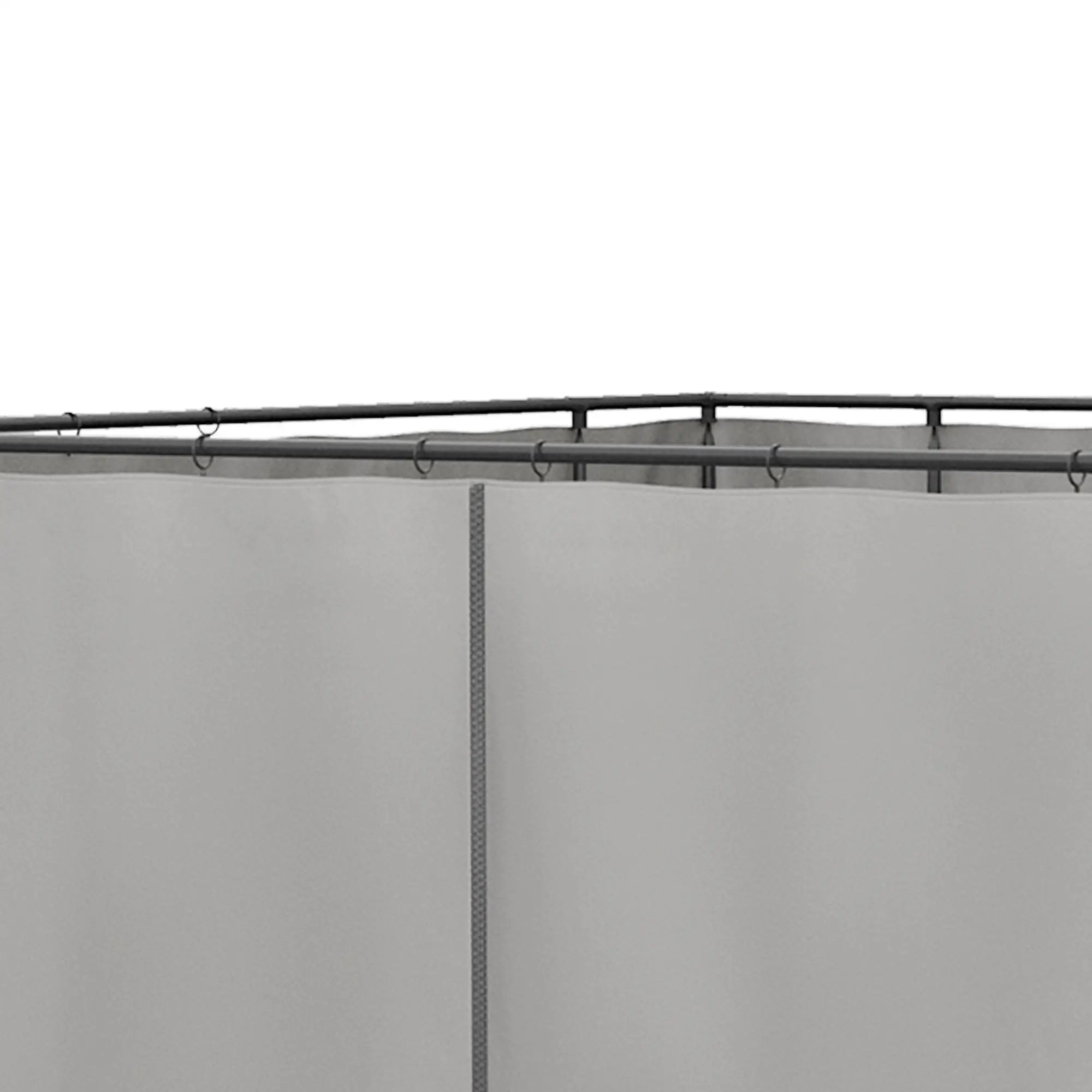 4 Seitenteile 3x3 m für Pavillon, hellgrau, mit Haken