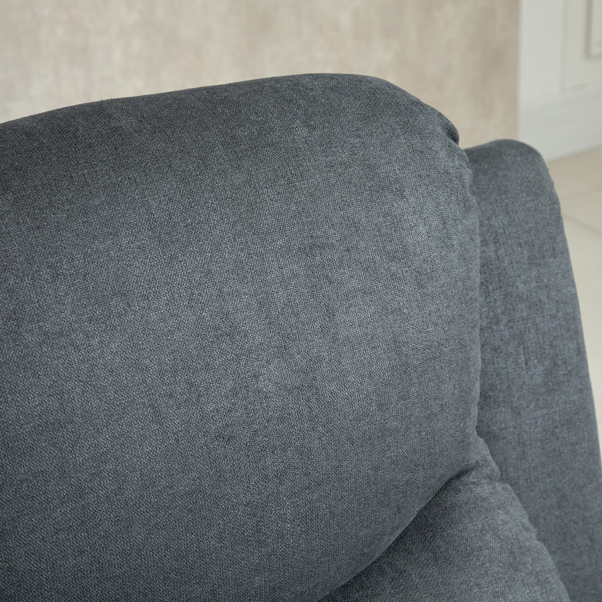 HOMCOM Sessel mit Liegefunktion für Wohnzimmer, 150° neigbar, Leinenoptik, Dunkelgrau