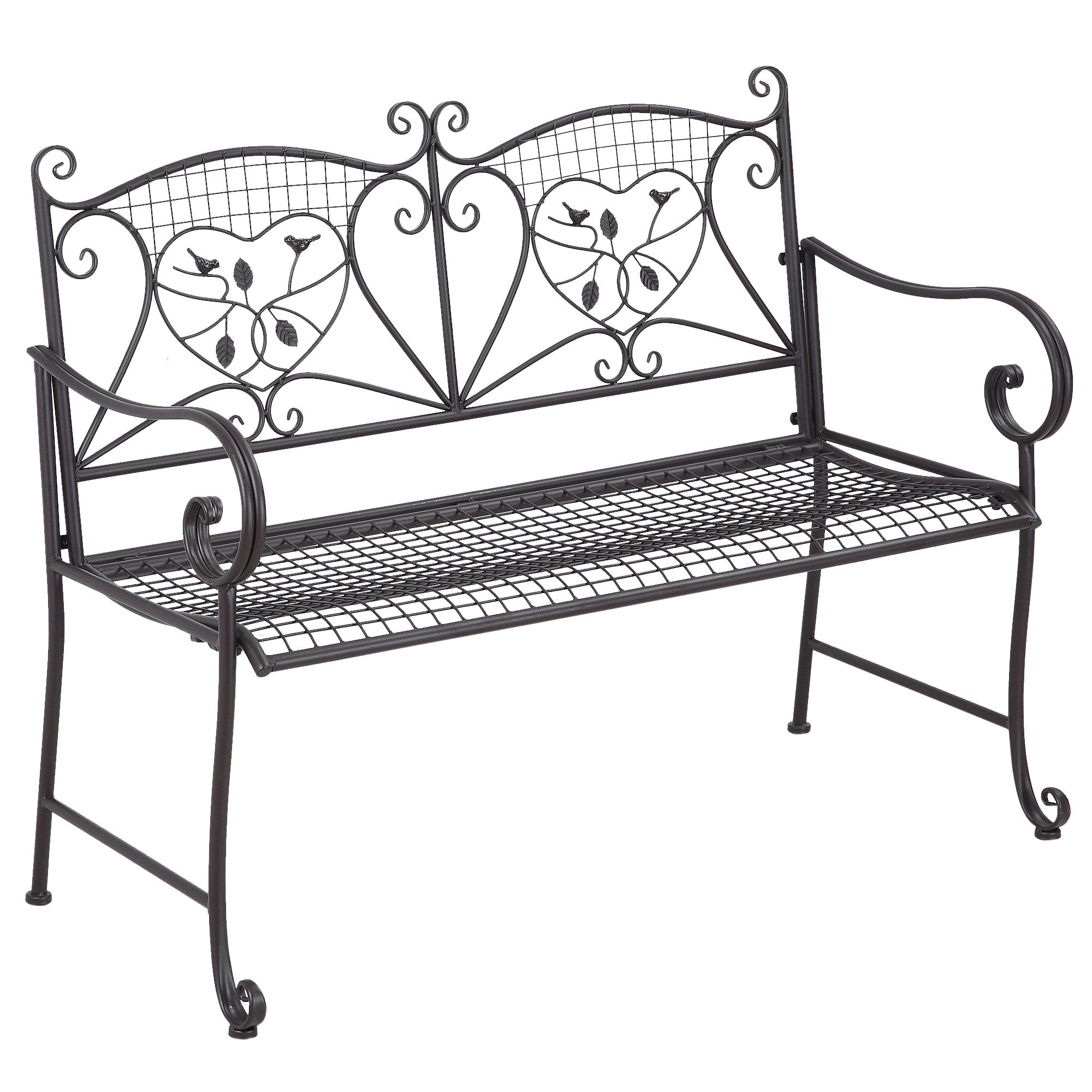 Outsunny Gartenbank 2-Sitzer antik stapelbar