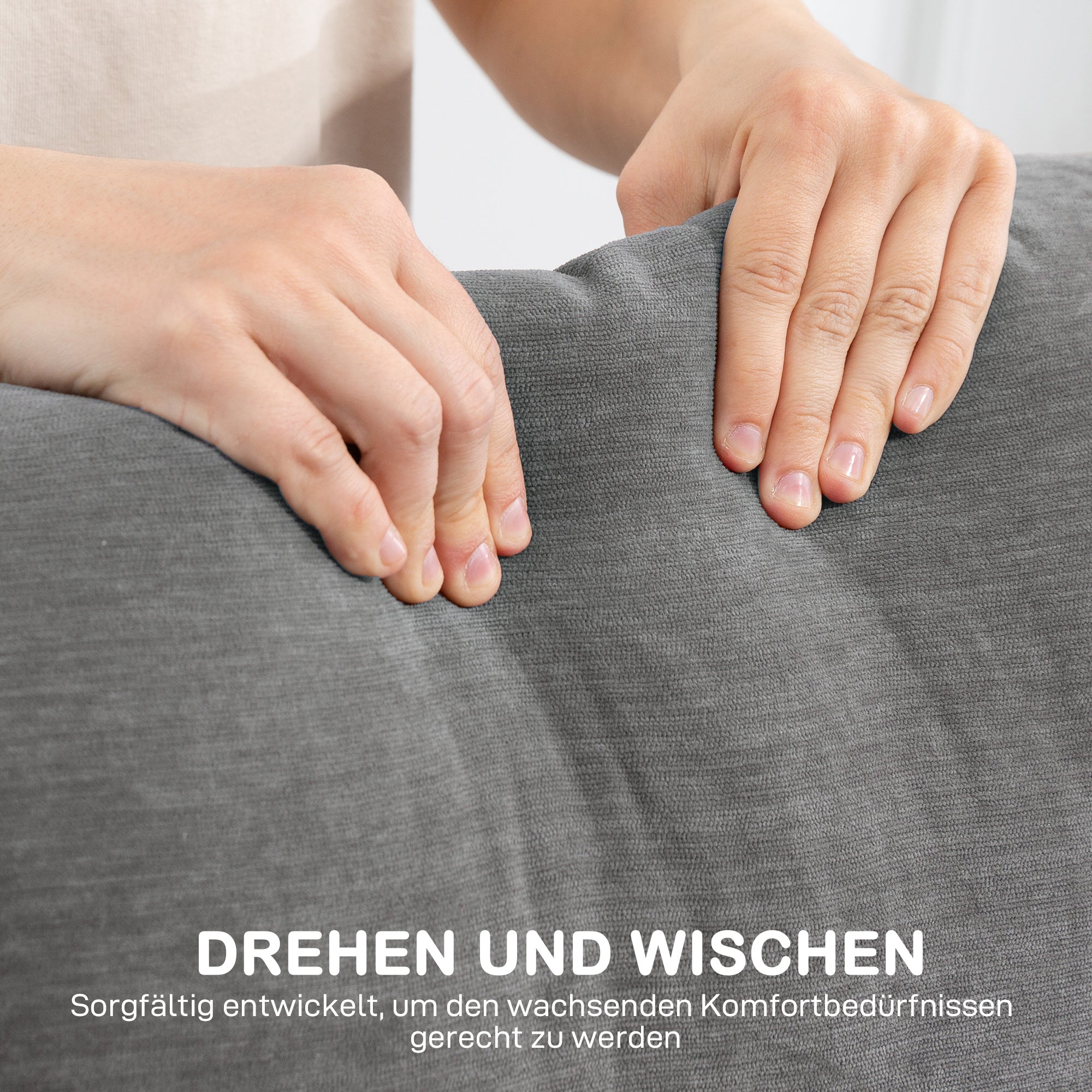 HOMCOM Relaxsessel, Fernsehsessel mit Liegefunktion, Schaukelfunktion, Drehbarer TV-Sessel mit Fußstütze, Grau