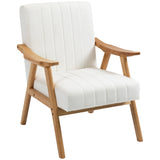 HOMCOM Sessel im Skandi-Design, bis 120 kg, Samtoptik, Massivholz; 68 cm x 74 cm x 82 cm, Natur + Grau, 64,5cm x 70cm x 83,5cm, 68cm x 74cm x 82cm