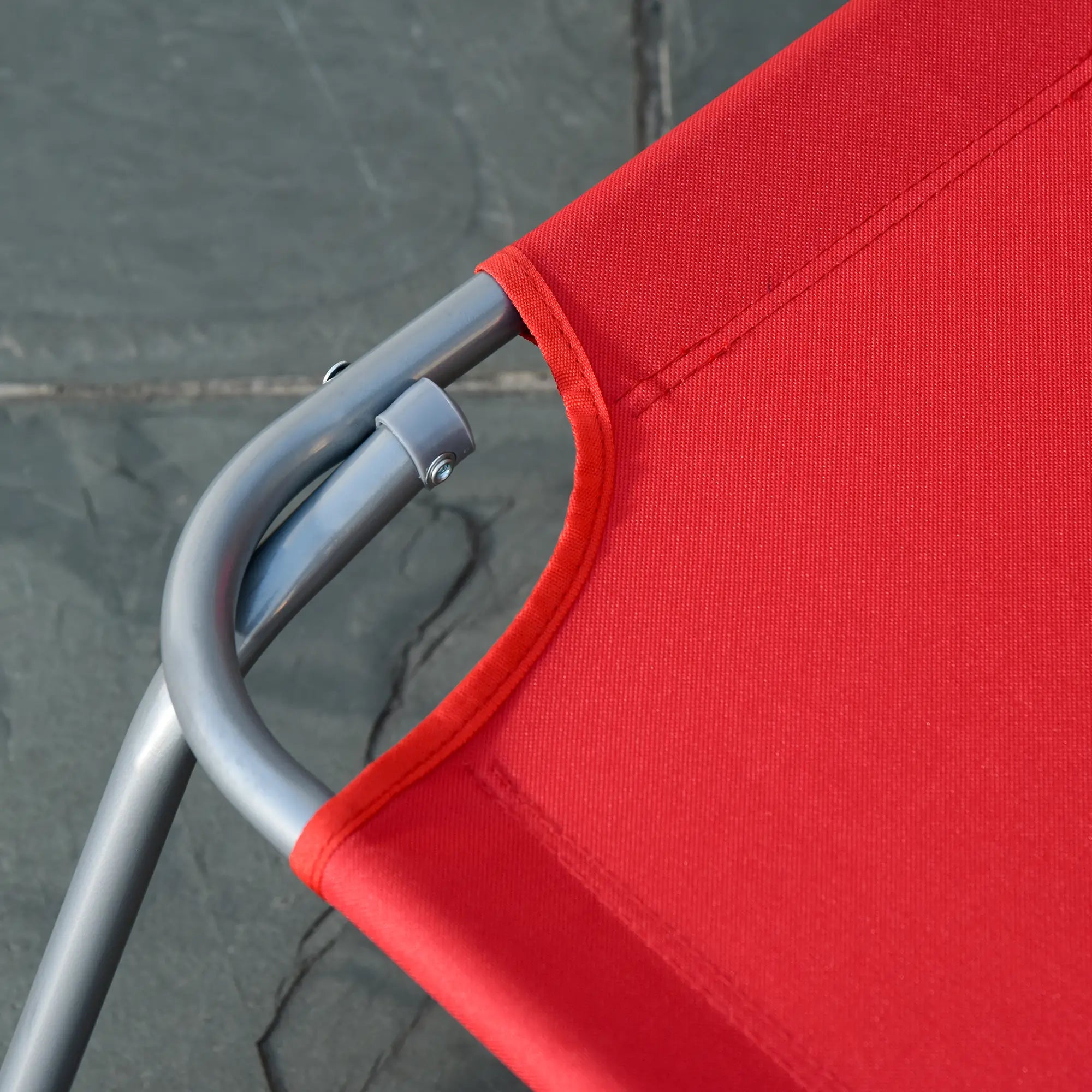 Outsunny klappbare Sonnenliege Rot