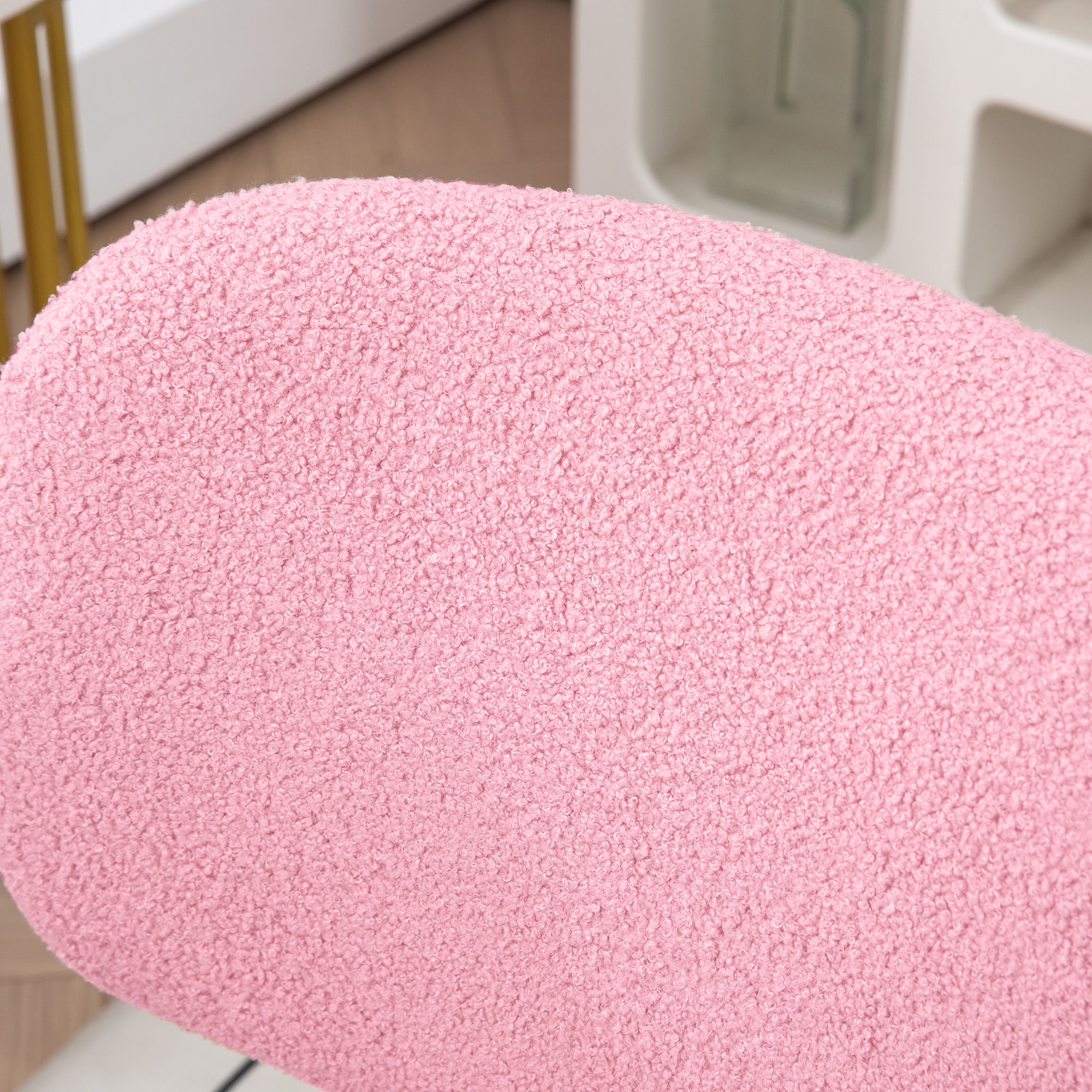 Vinsetto Bürostuhl Computerstuhl drehbar, höhenverstellbar, 48 cm x 53 cm x 80-90 cm, Rosa