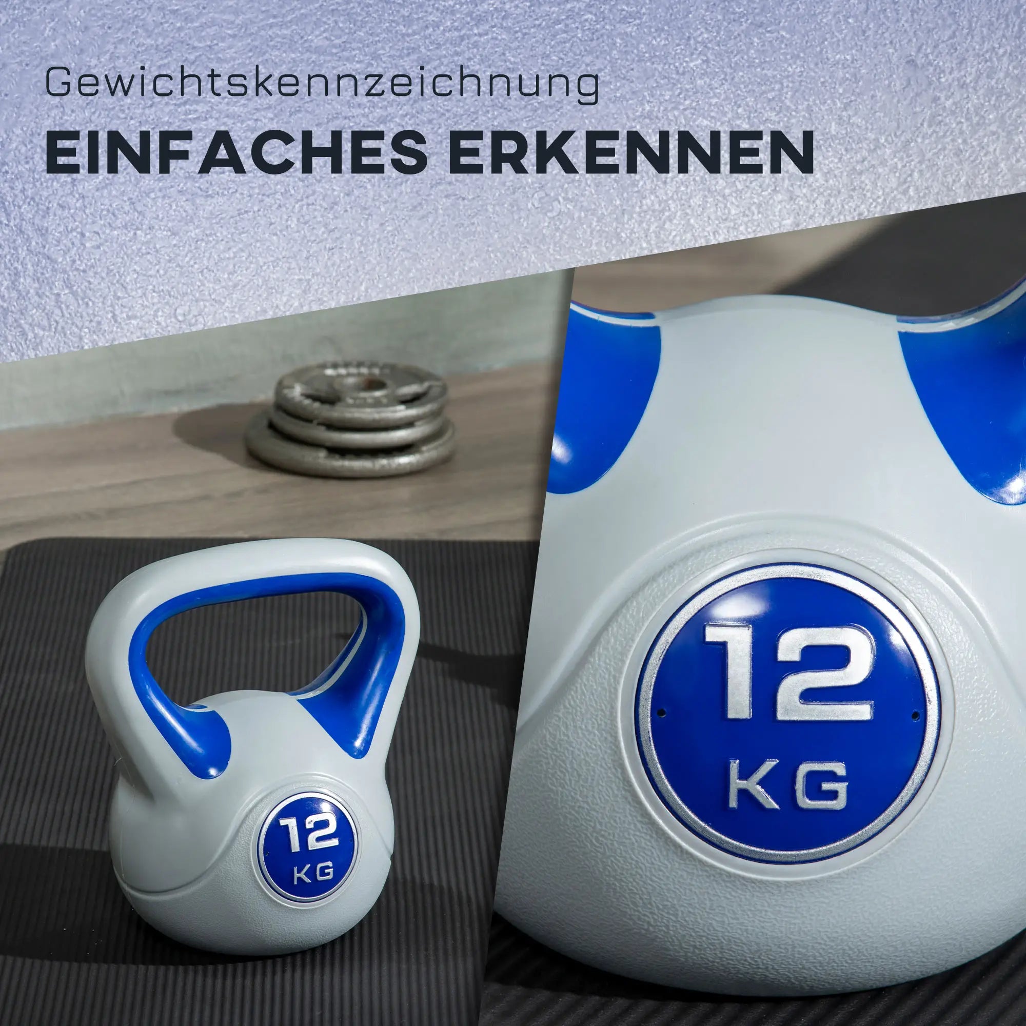 SPORTNOW Kugelhantel Kettlebell effektives Training bodenschonend
