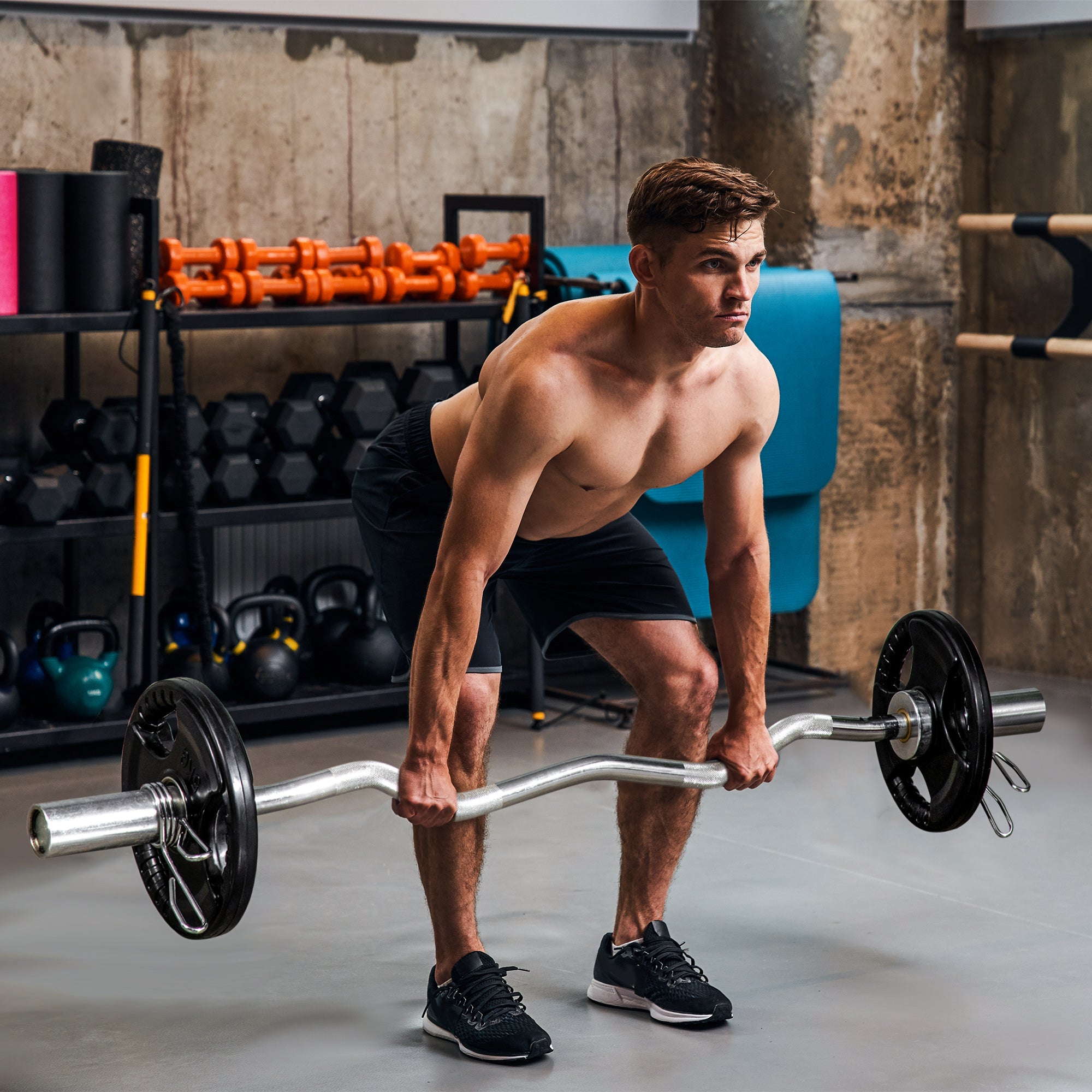SPORTNOW Hantelscheiben Set mit Griffen für Hantelstangen & freies Training