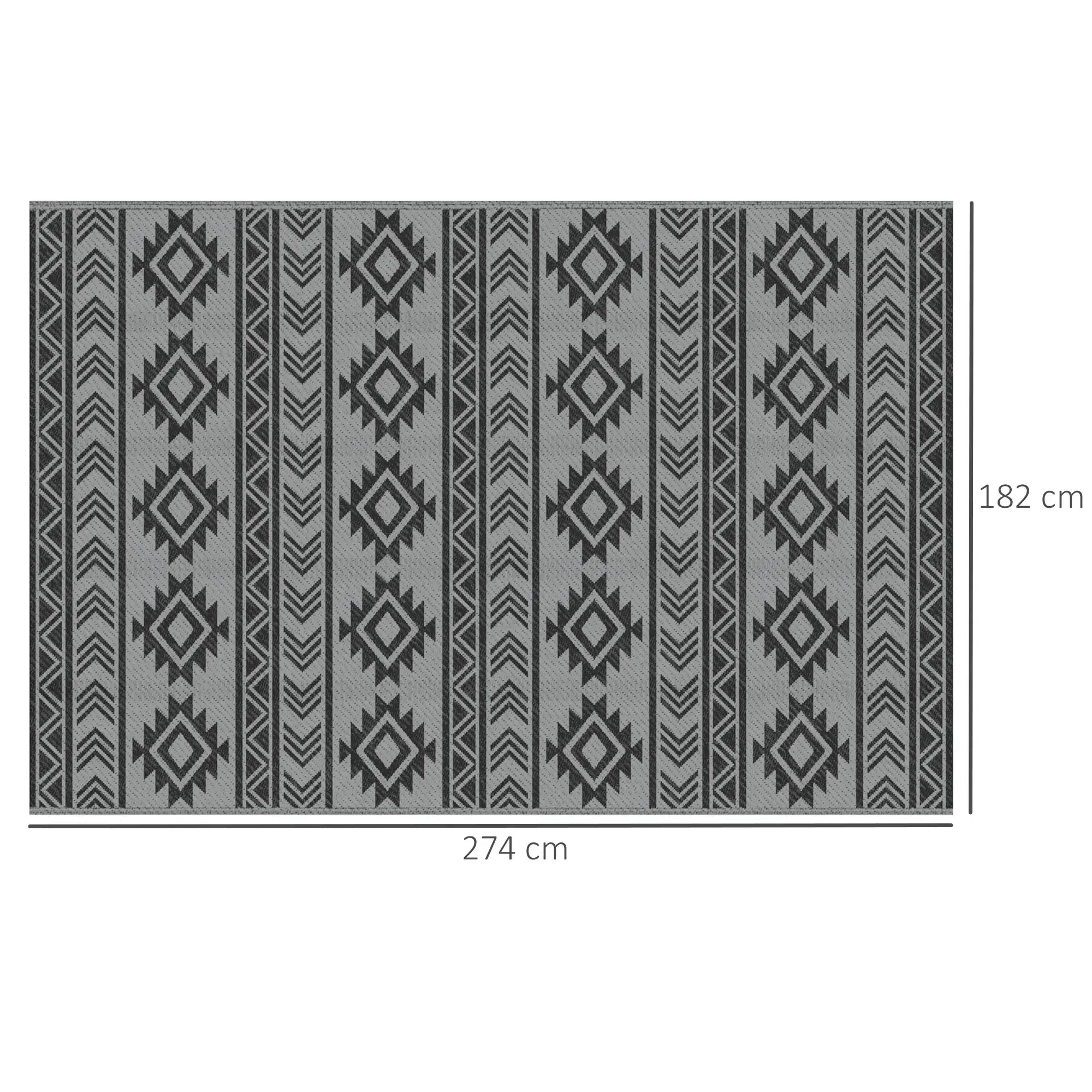 Outsunny Outdoor-Teppich doppelseitig faltbar