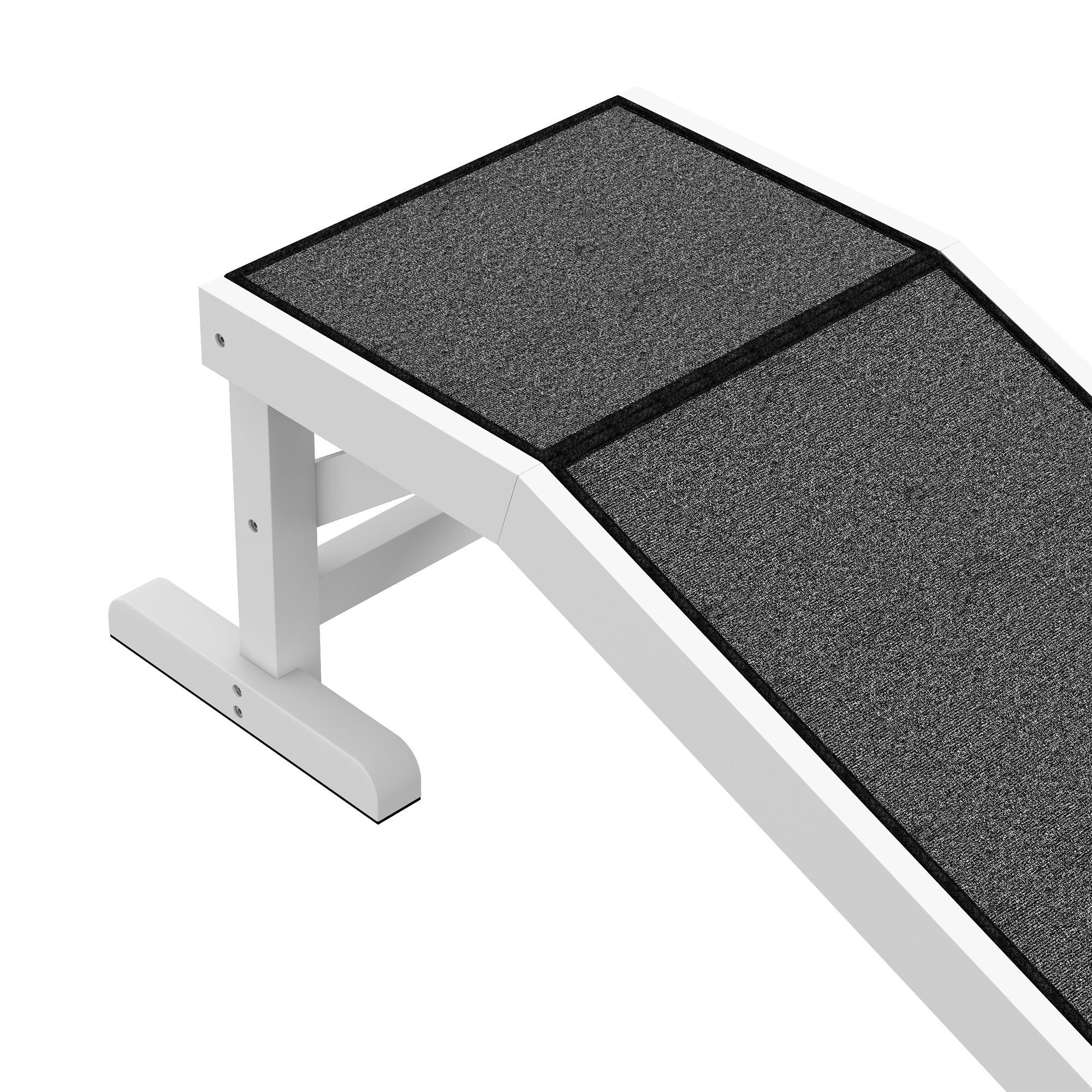 PawHut Haustierrampe mit rutschfestem Teppich 125 x 40 x 35,5cm Kiefernholz